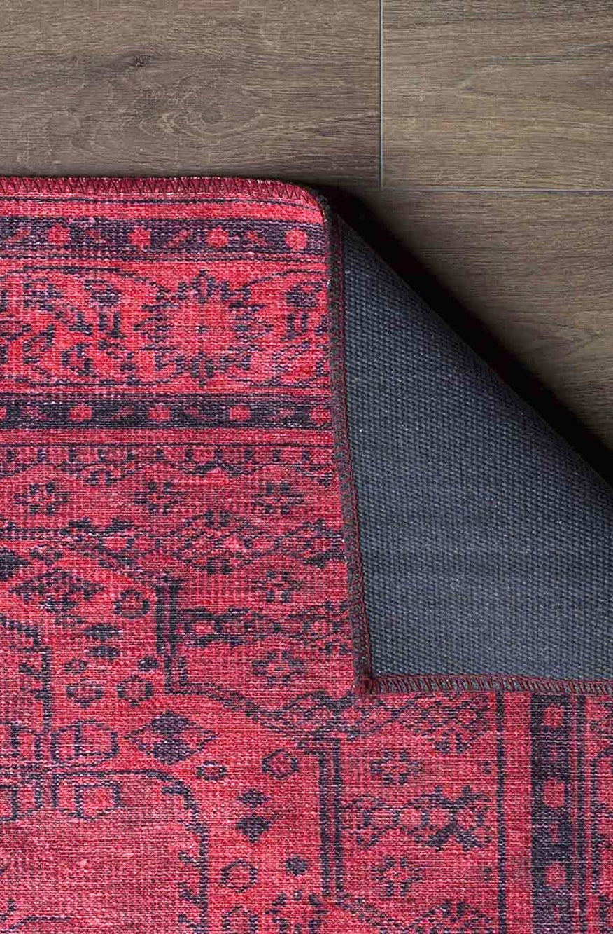 Azra Turkish Vintage Red and Blue Rug