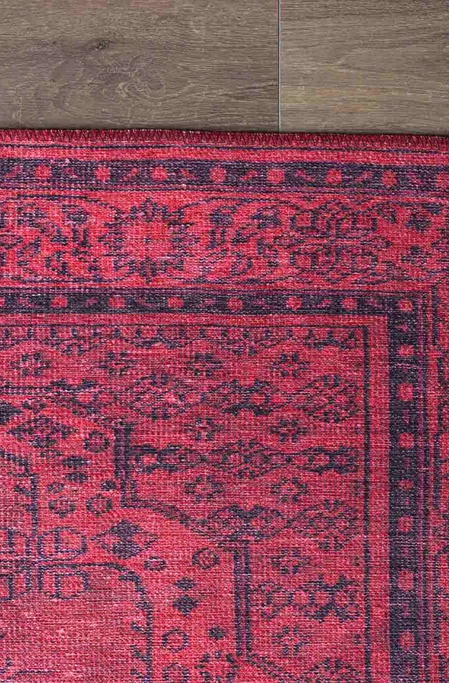 Azra Turkish Vintage Red and Blue Rug