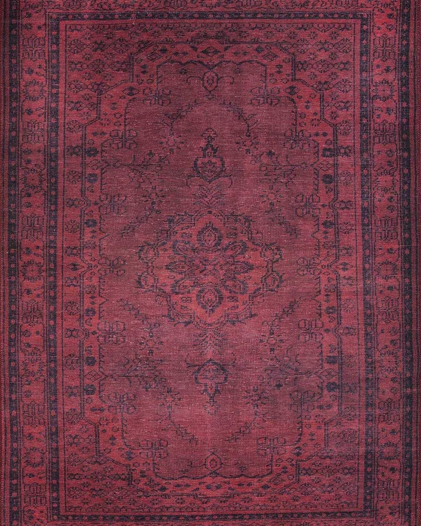 Azra Turkish Vintage Red and Blue Rug