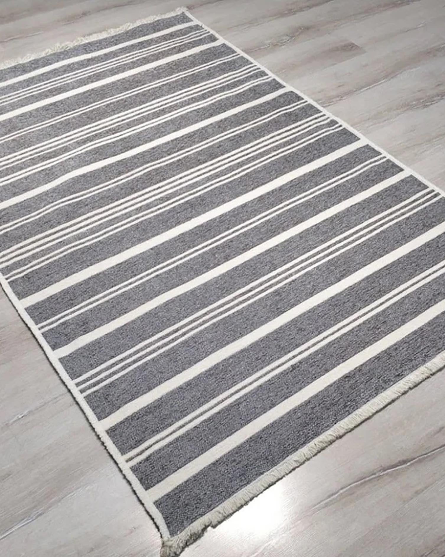 Bara Turkish Modern Pastel Grey Rug