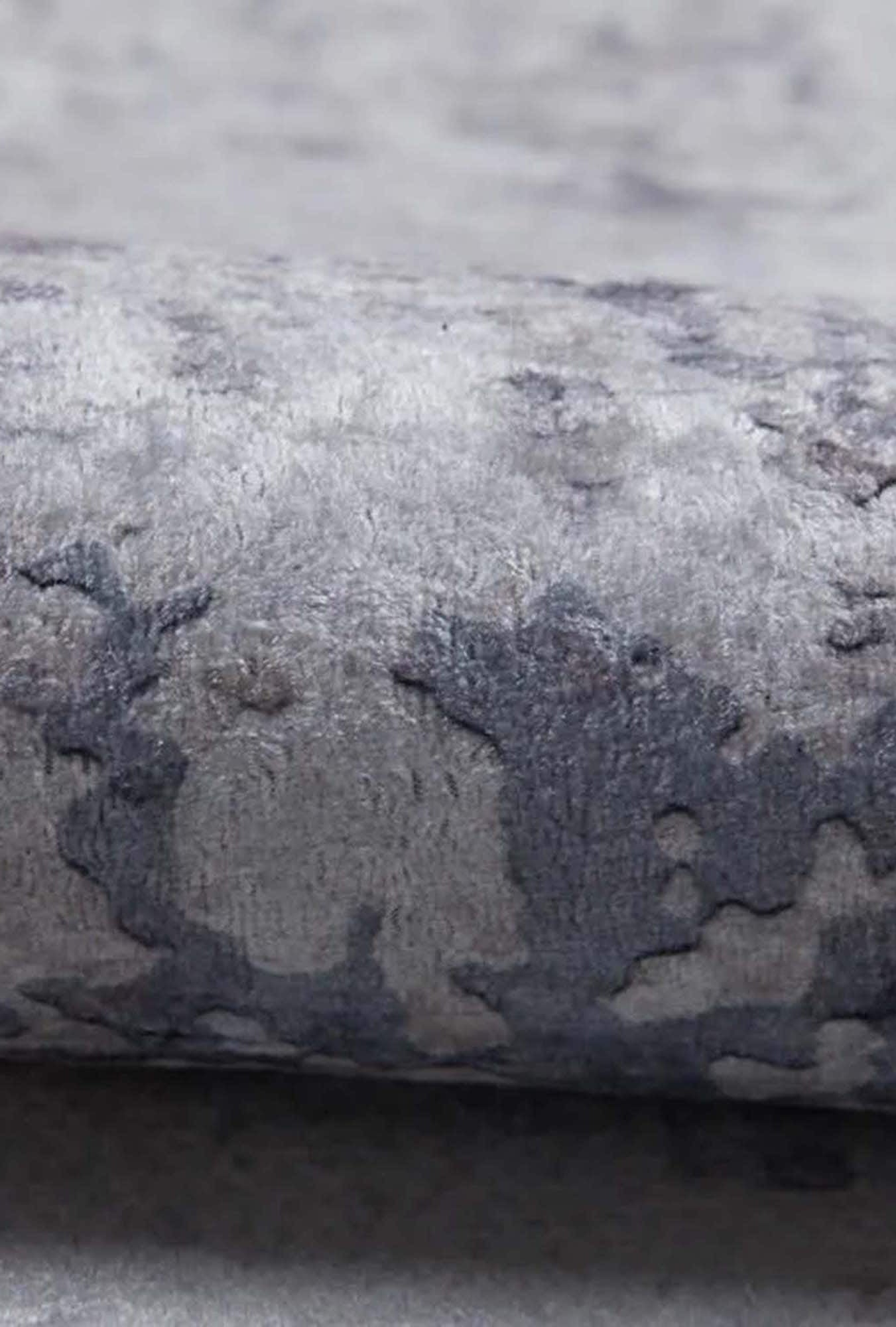 Bayda Turkish Distressed Abstract Gray Ivory Rug