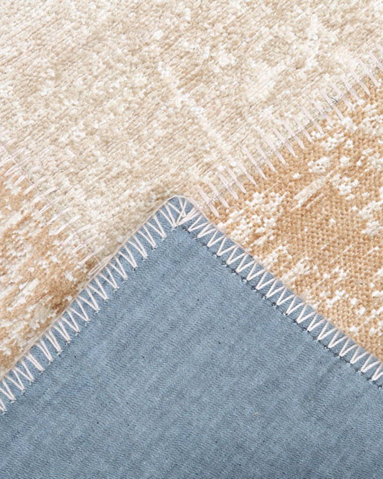Ayden Beige Patchwork Distressed Turkish Rug