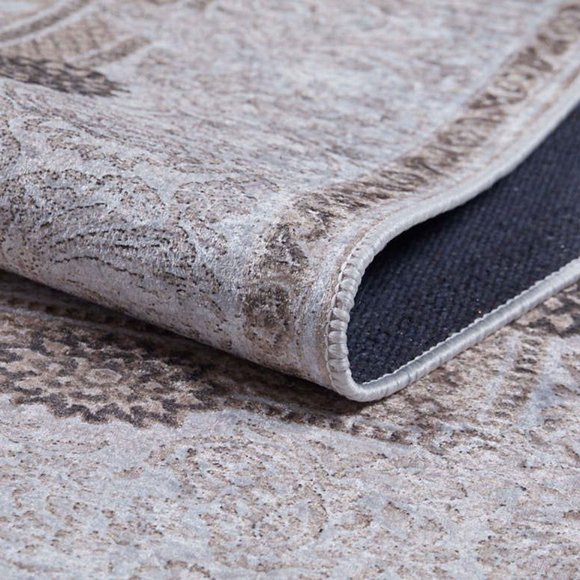 Belba Turkish Kilim Beige Blush Faded Brown Rug