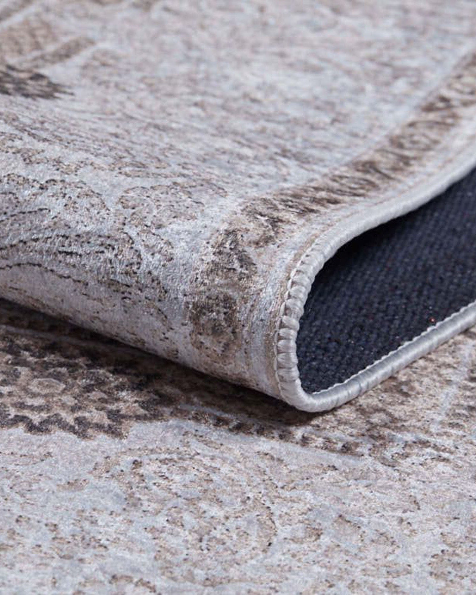 Belba Turkish Kilim Beige Blush Faded Brown Rug