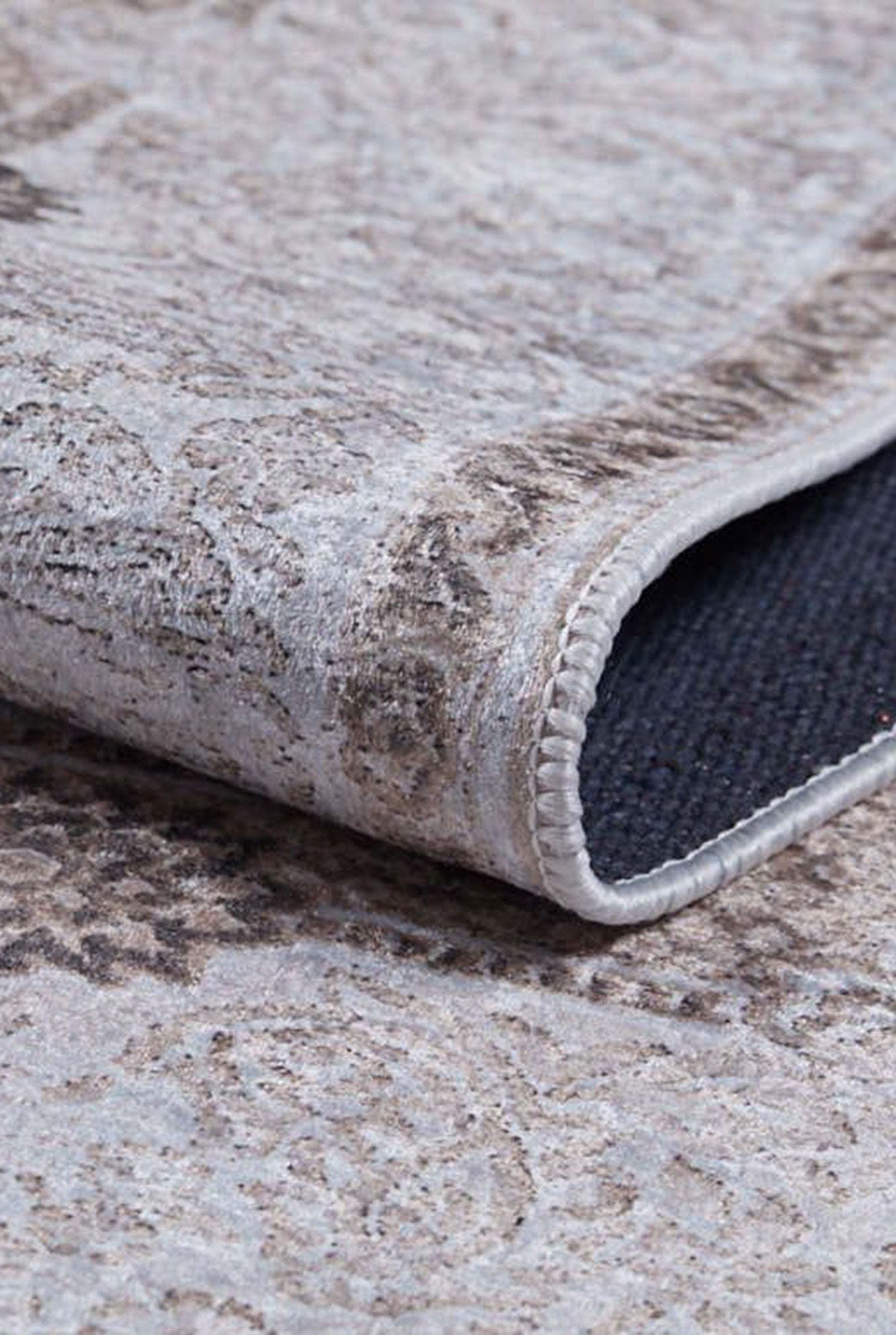 Belba Turkish Kilim Beige Blush Faded Brown Rug