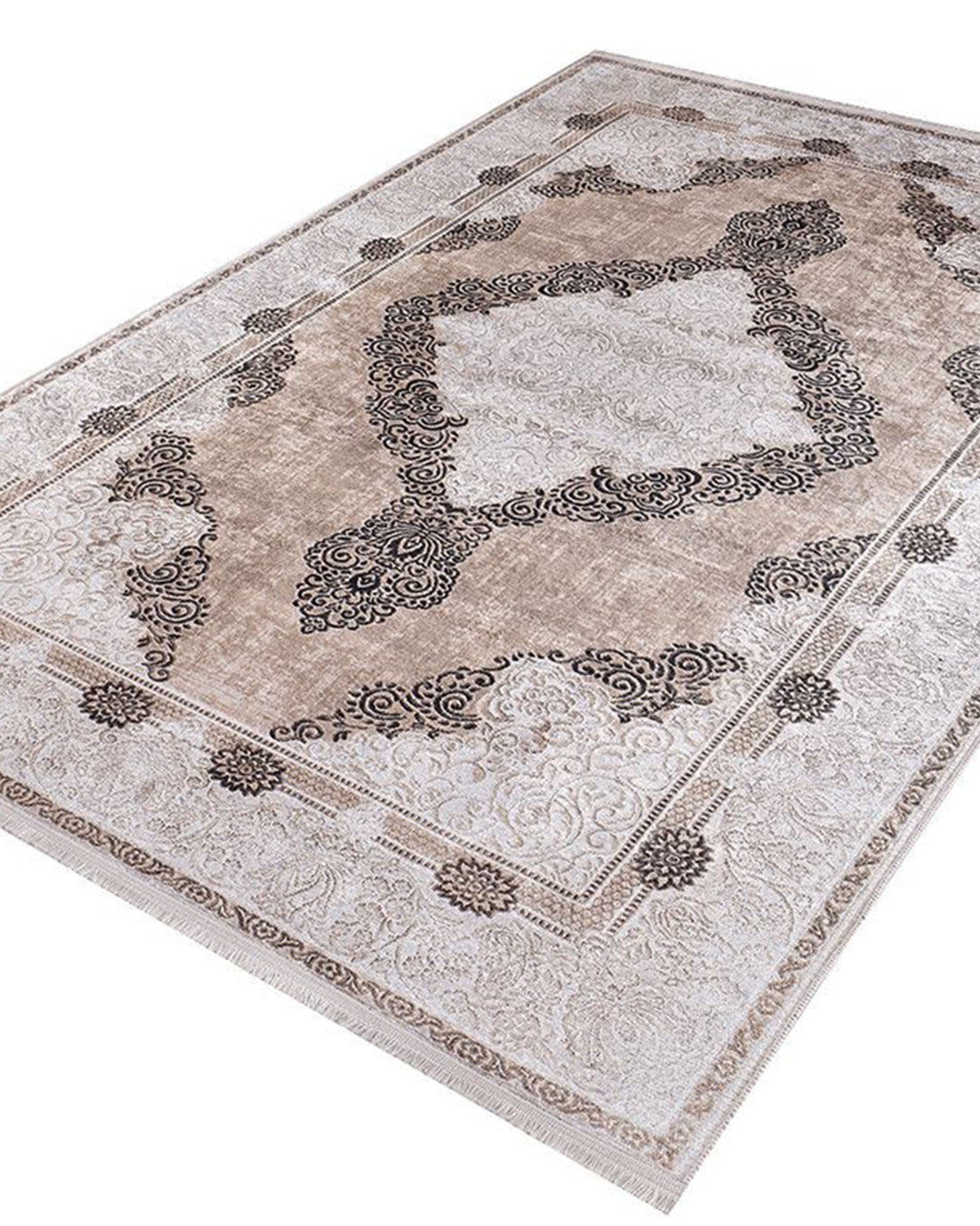 Belba Turkish Kilim Beige Blush Faded Brown Rug