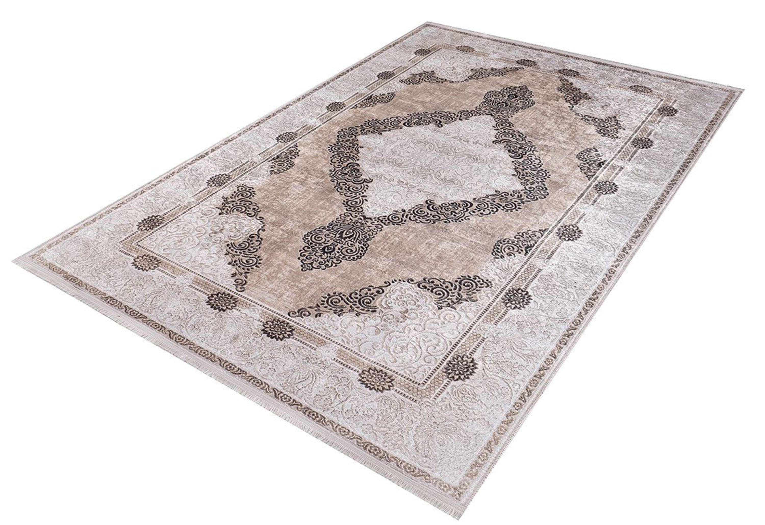 Belba Turkish Kilim Beige Blush Faded Brown Rug