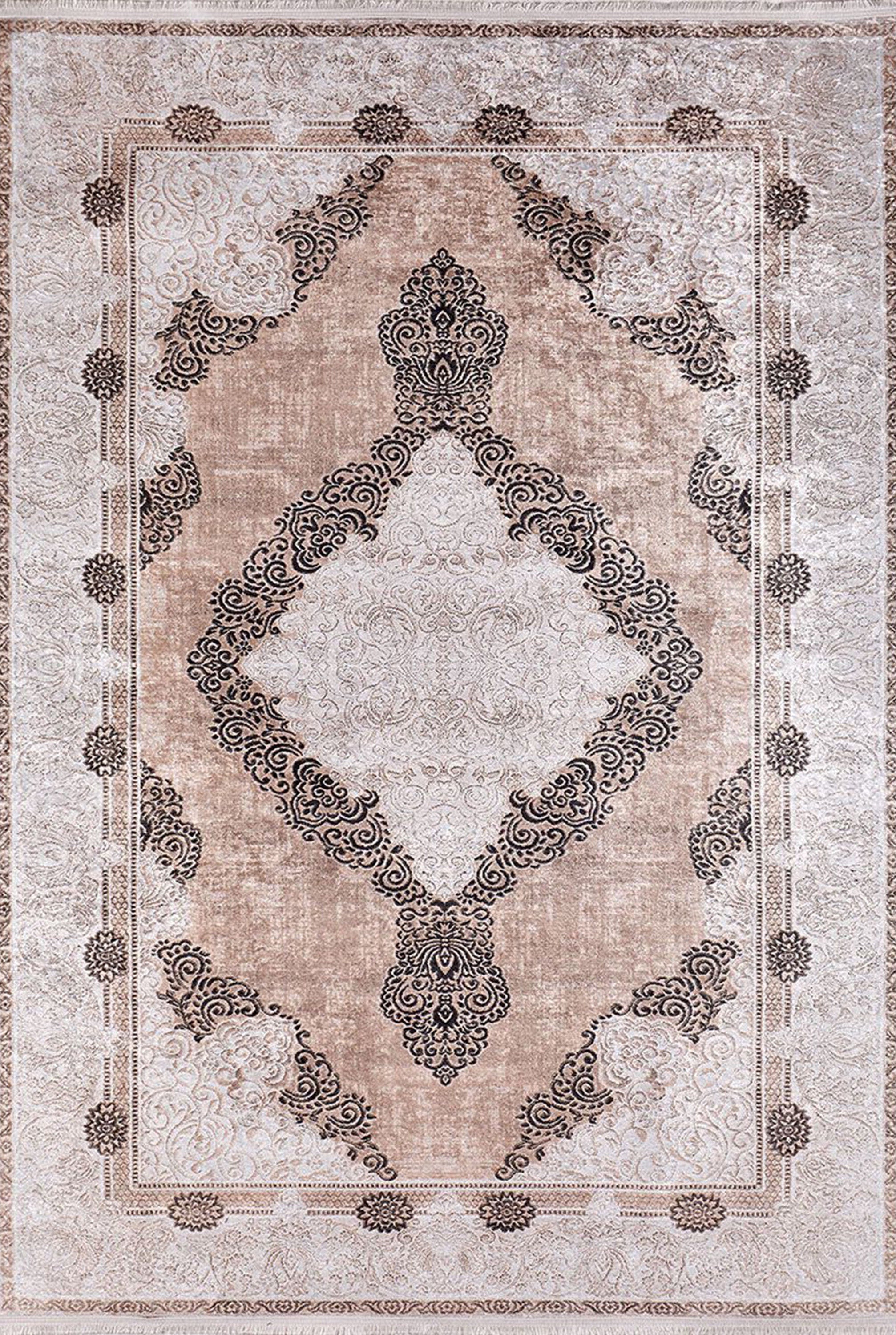 Belba Turkish Kilim Beige Blush Faded Brown Rug