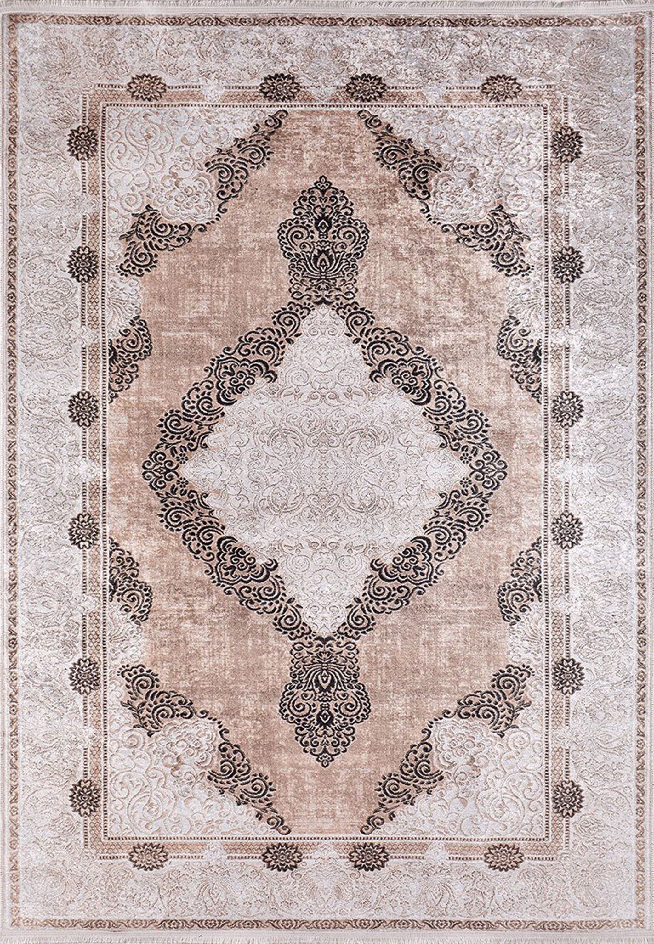 Belba Turkish Kilim Beige Blush Faded Brown Rug