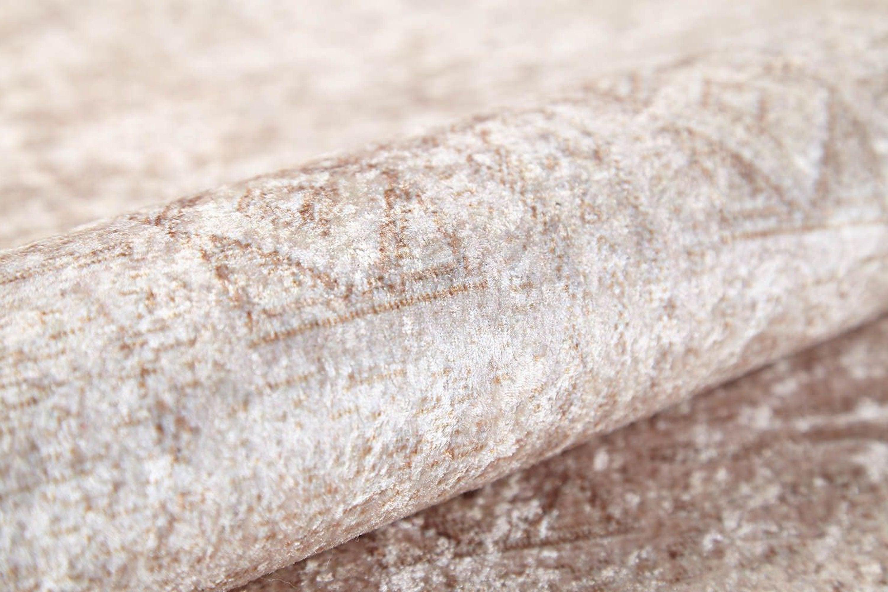 Bella Turkish Muted Tribal Solid Beige Rug