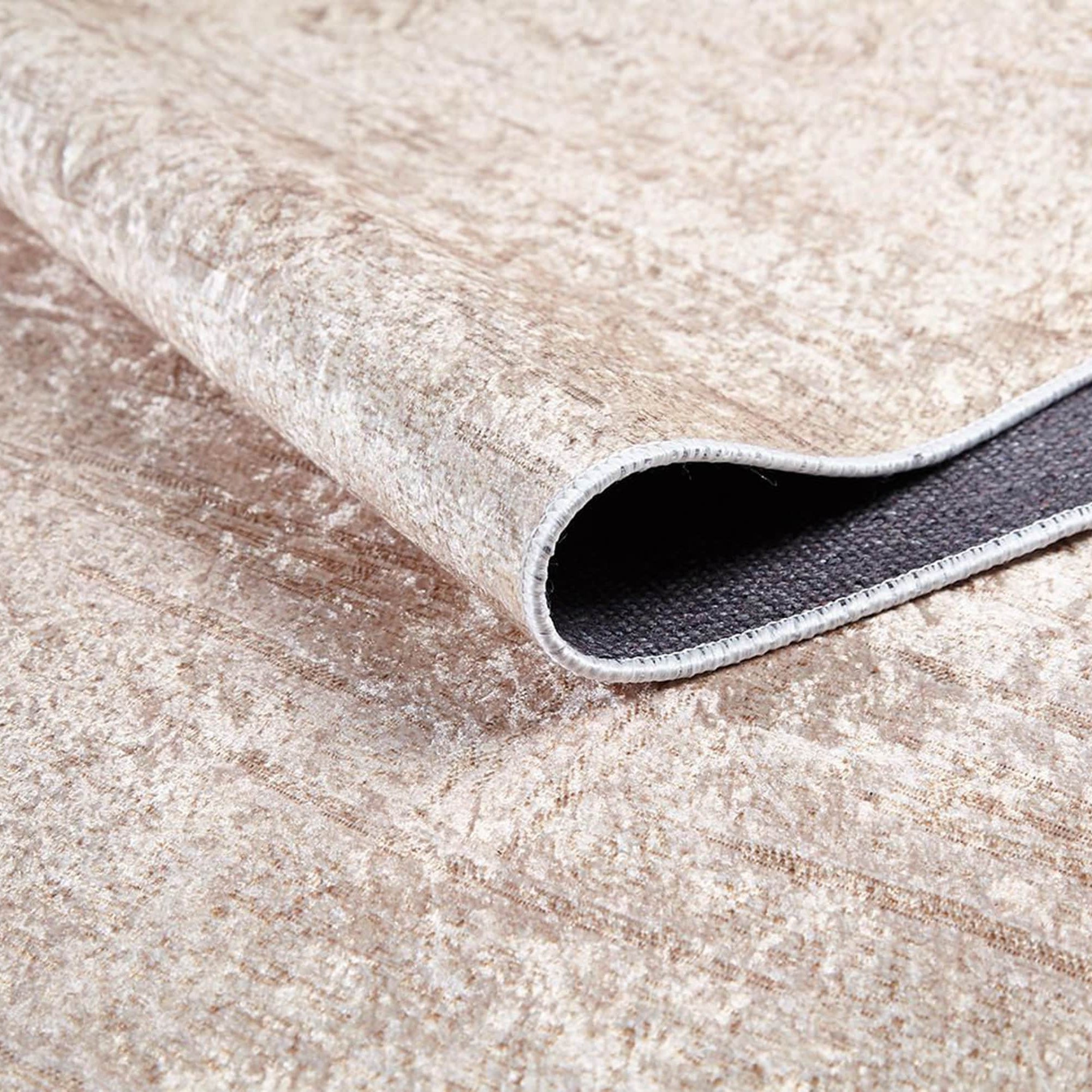 Bella Turkish Muted Tribal Solid Beige Rug