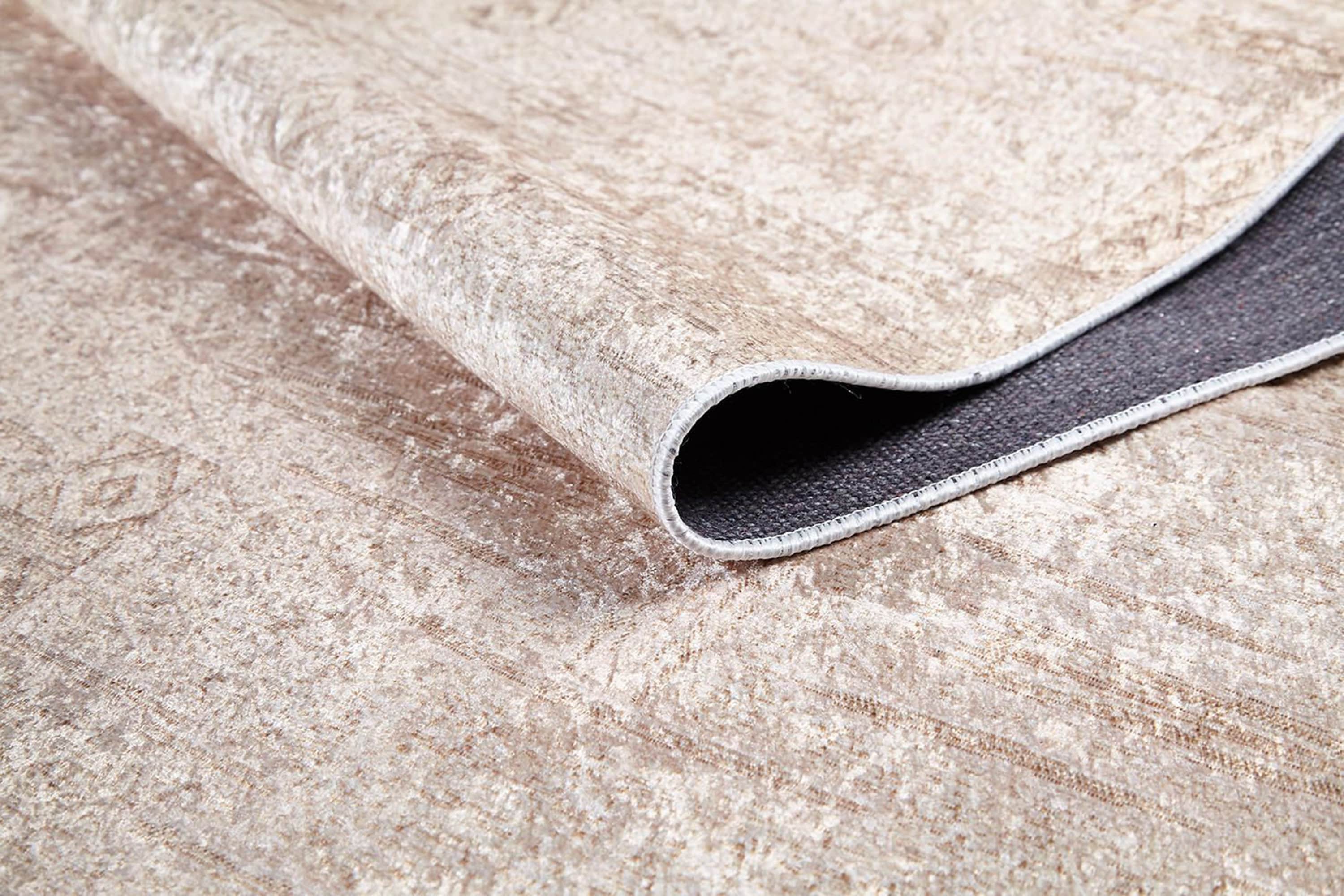 Bella Turkish Muted Tribal Solid Beige Rug