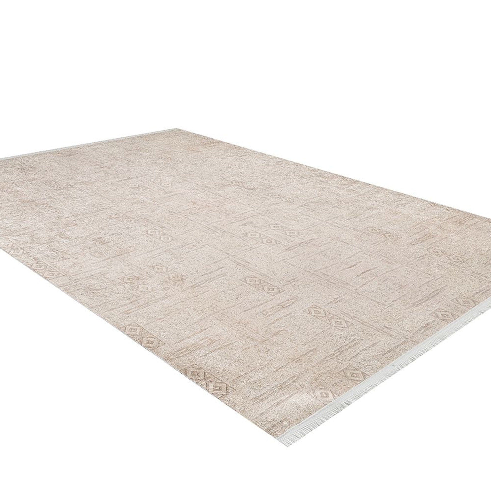 Bella Turkish Muted Tribal Solid Beige Rug