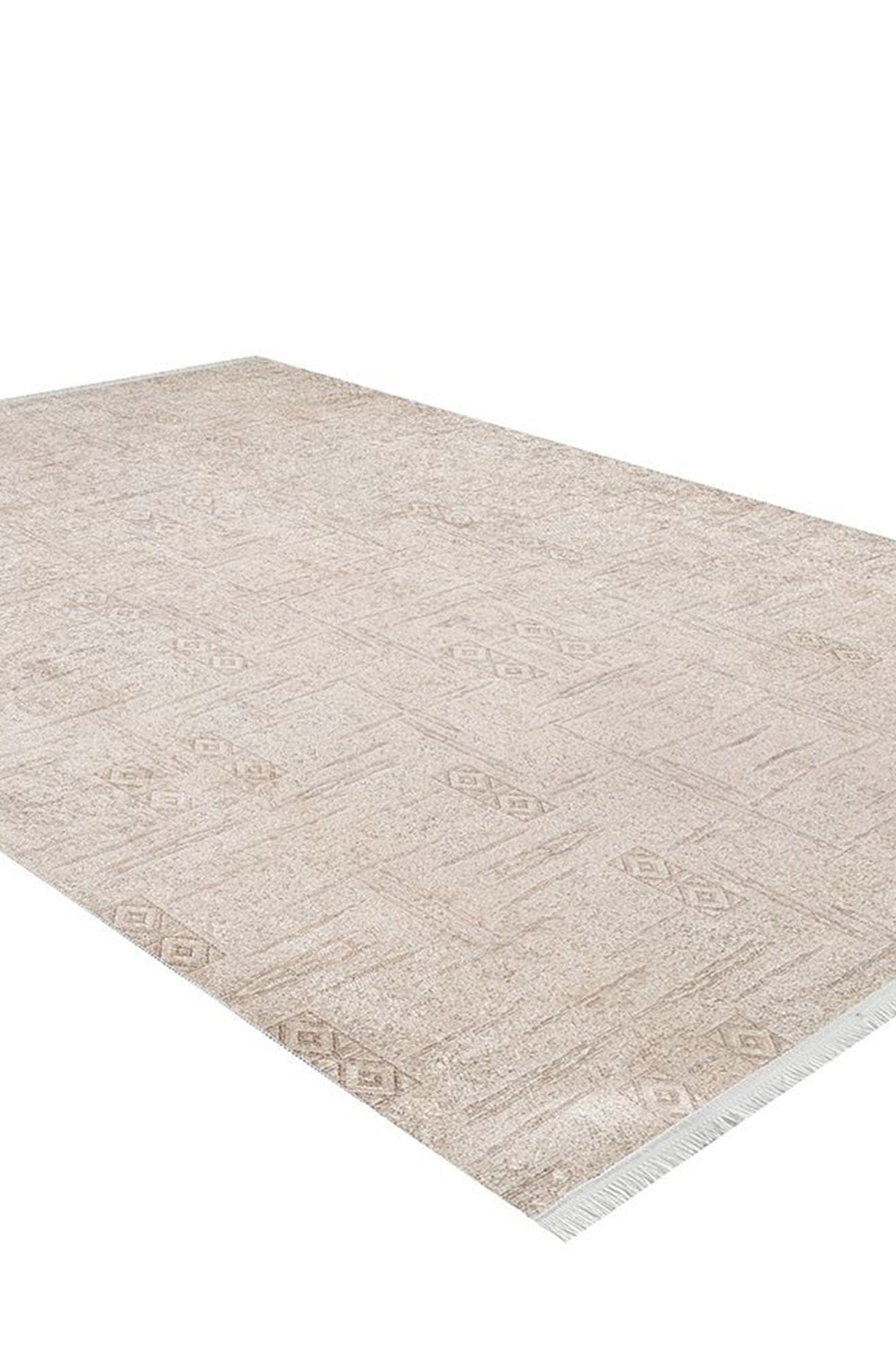 Bella Turkish Muted Tribal Solid Beige Rug