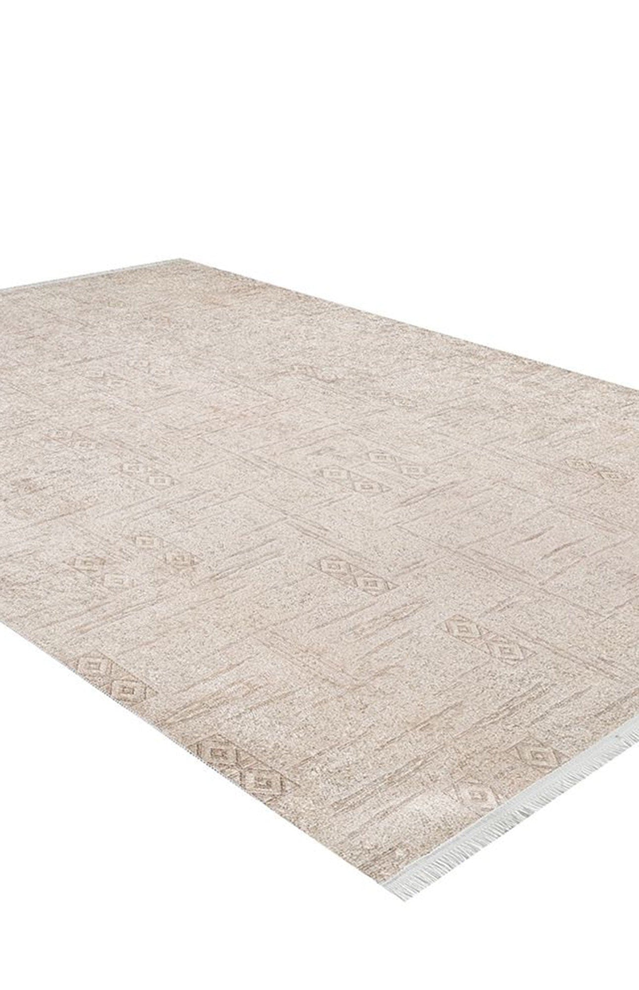 Bella Turkish Muted Tribal Solid Beige Rug