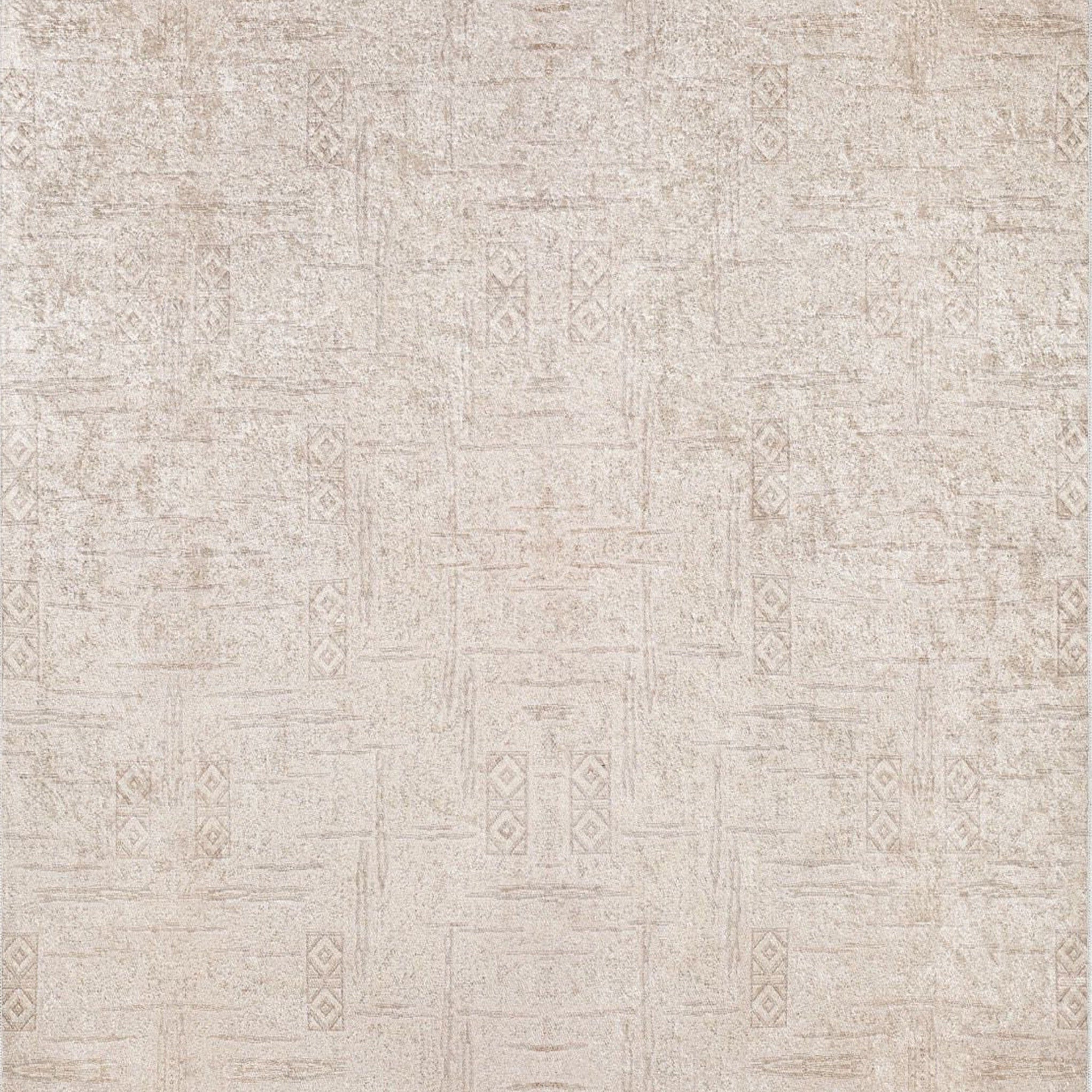 Bella Turkish Muted Tribal Solid Beige Rug