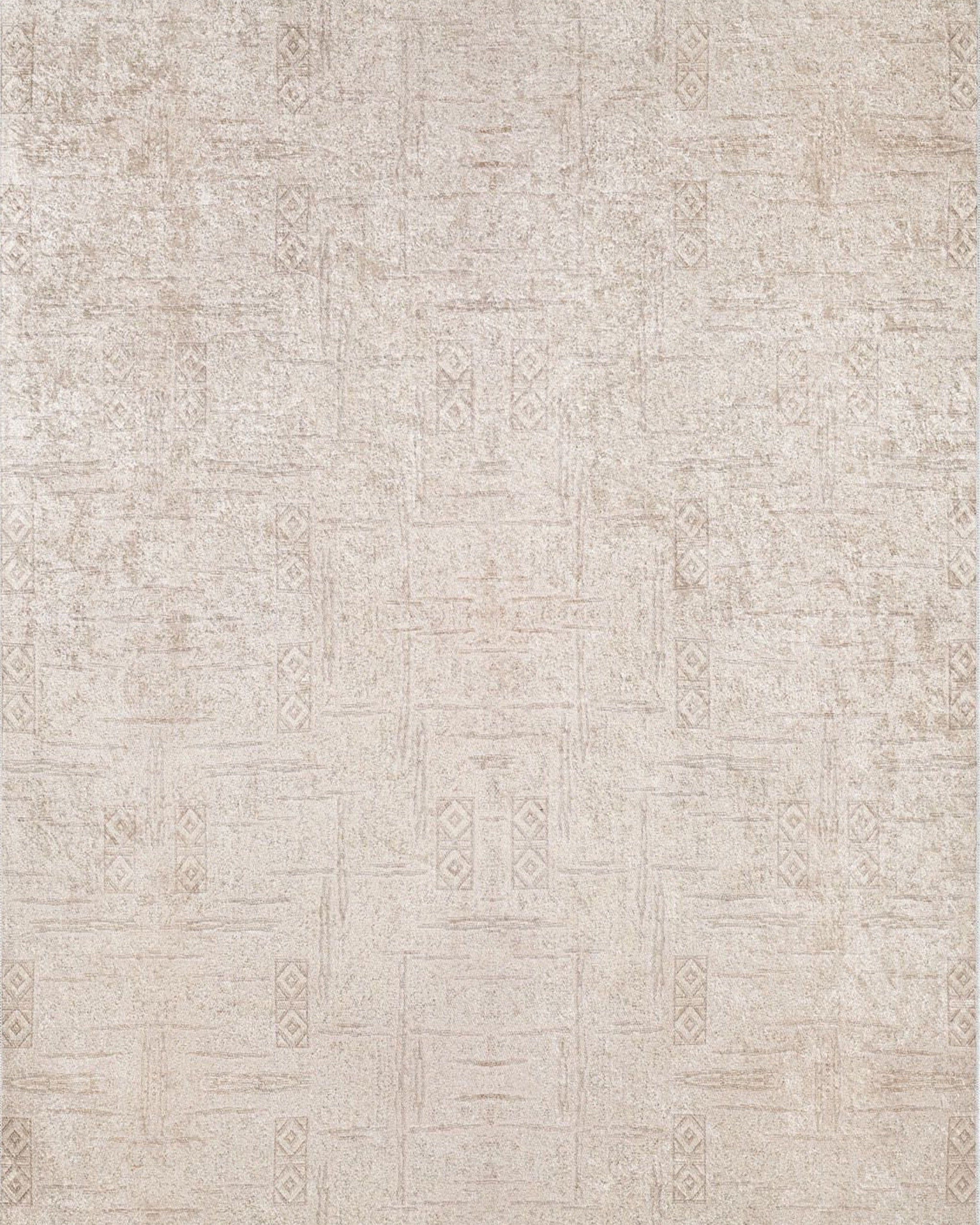 Bella Turkish Muted Tribal Solid Beige Rug