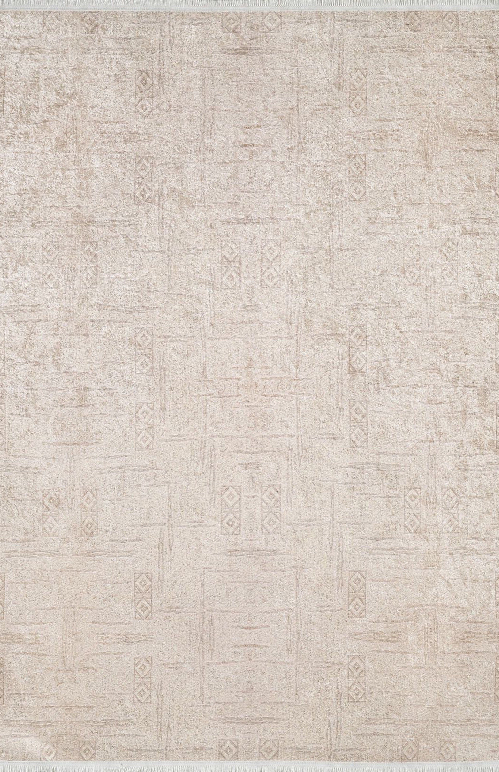 Bella Turkish Muted Tribal Solid Beige Rug