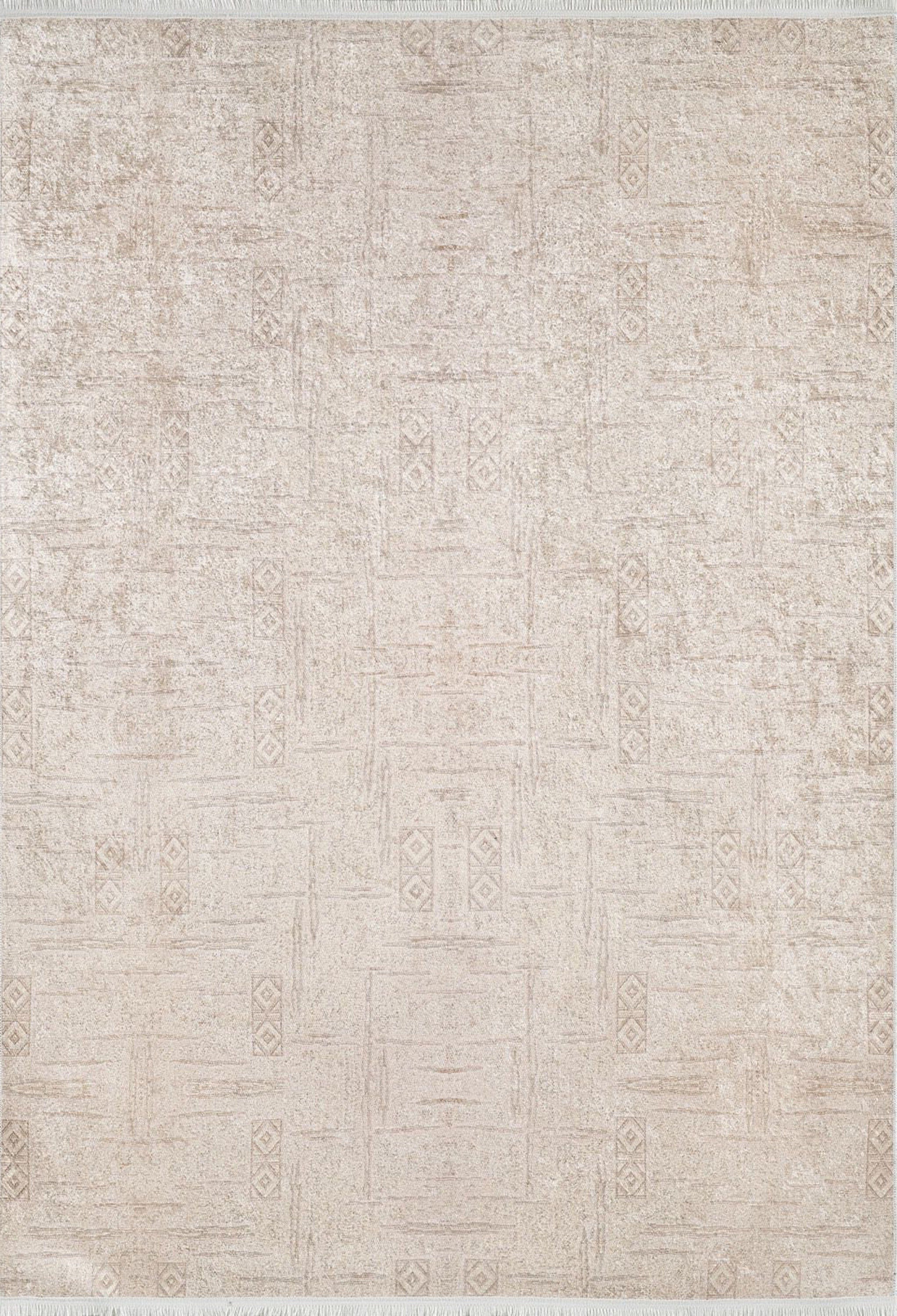 Bella Turkish Muted Tribal Solid Beige Rug