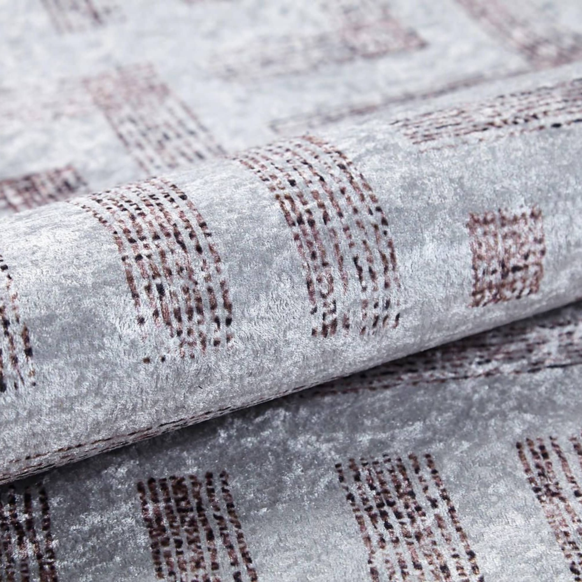 Beypa Pearl Brown Rug Black & White Geometric Area Rugs