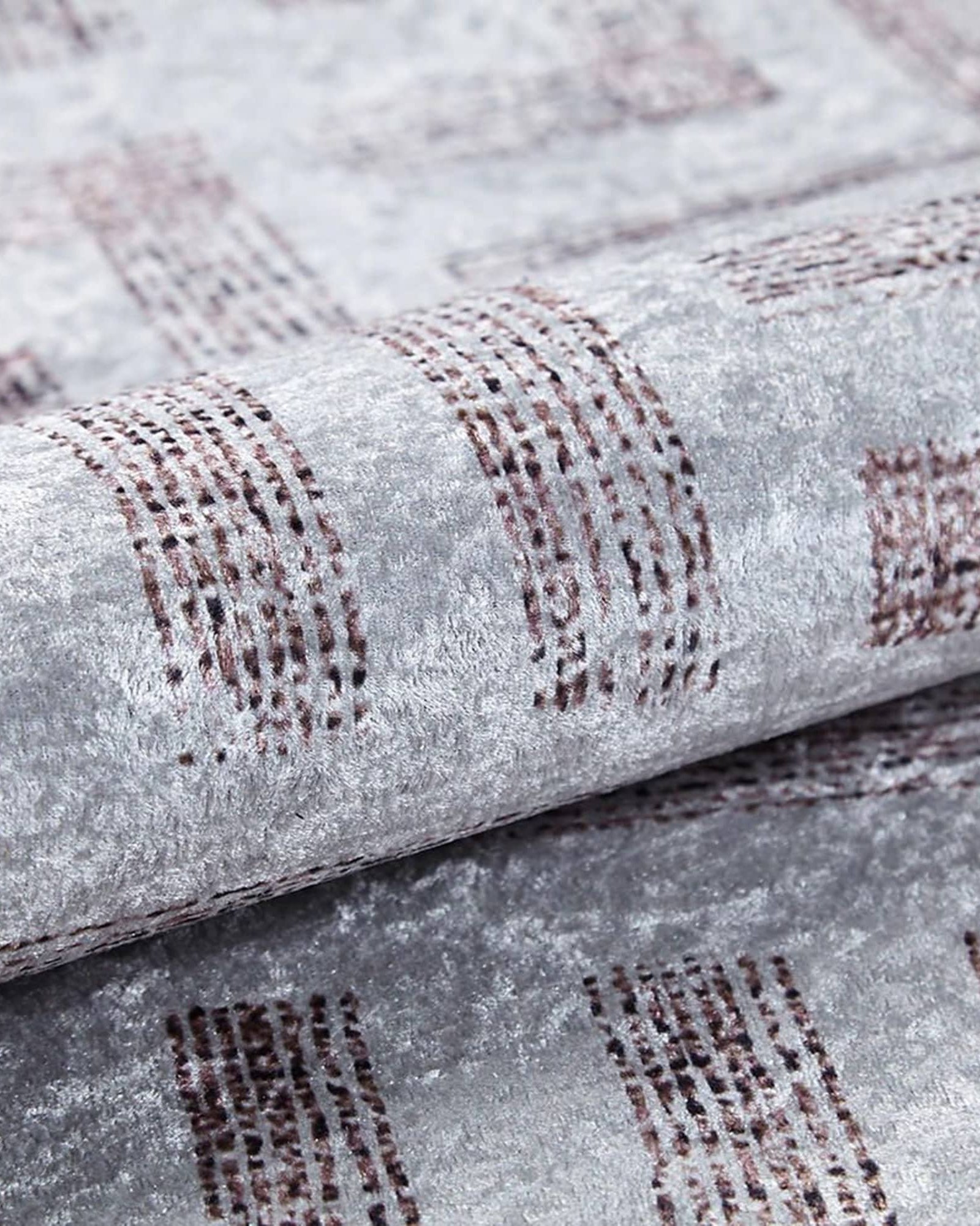 Beypa Pearl Brown Rug Black & White Geometric Area Rugs