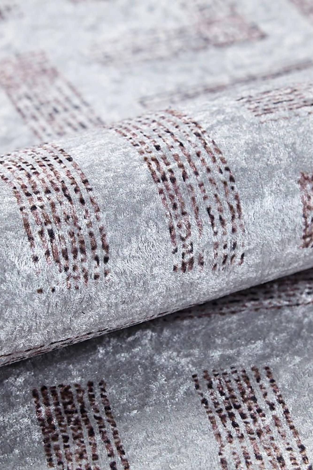 Beypa Pearl Brown Rug Black & White Geometric Area Rugs