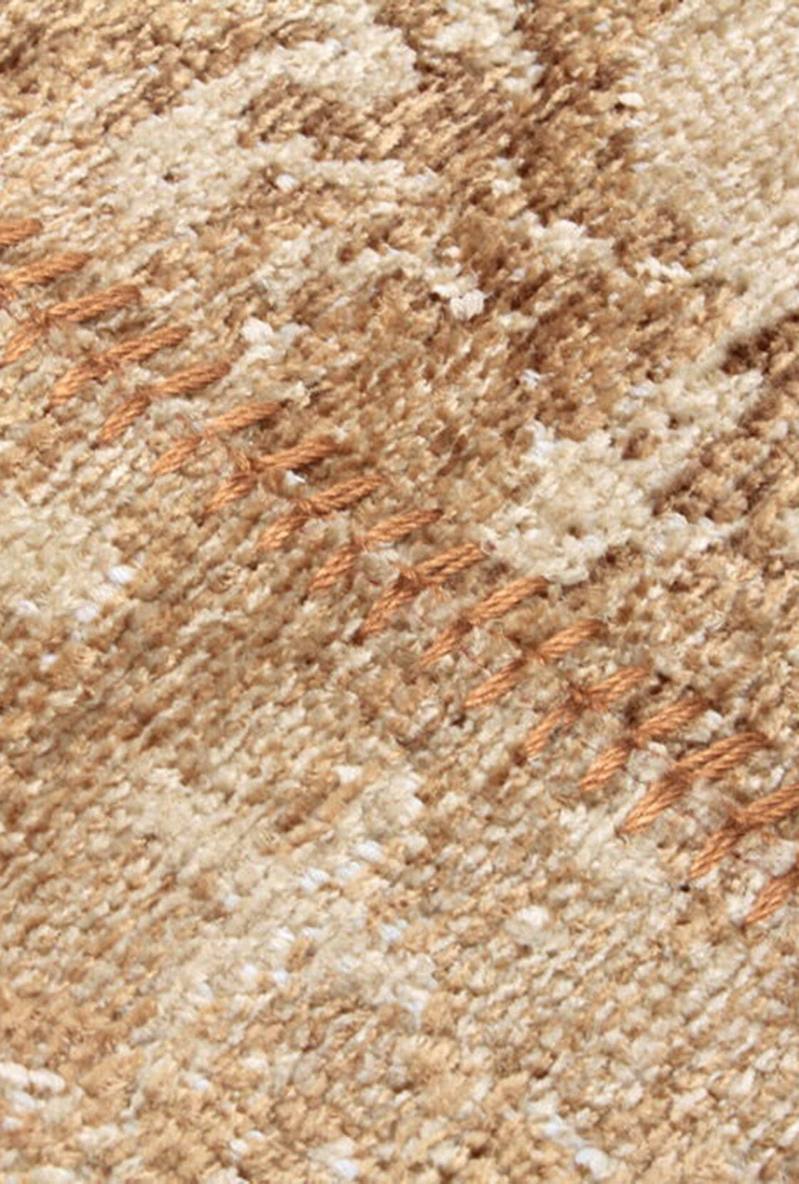 Albie Patchwork Light Brown Distressed Turkish Rug