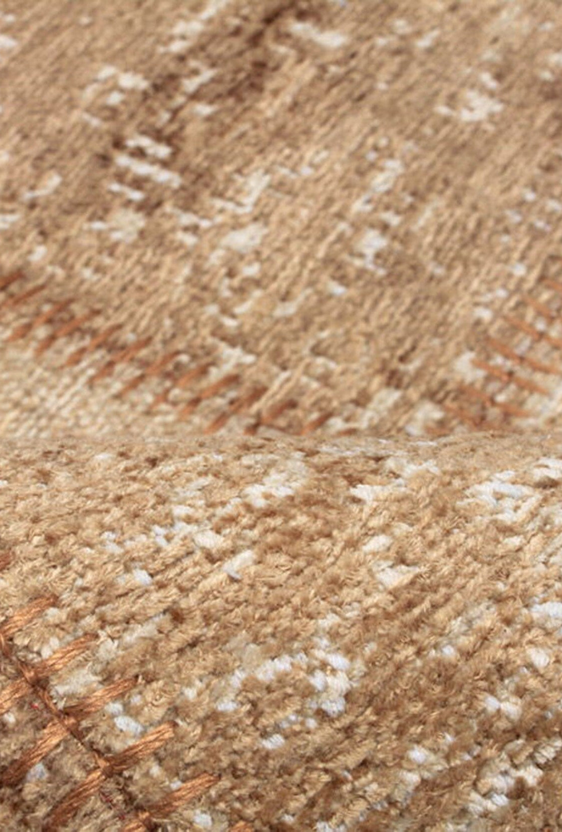 Albie Patchwork Light Brown Distressed Turkish Rug