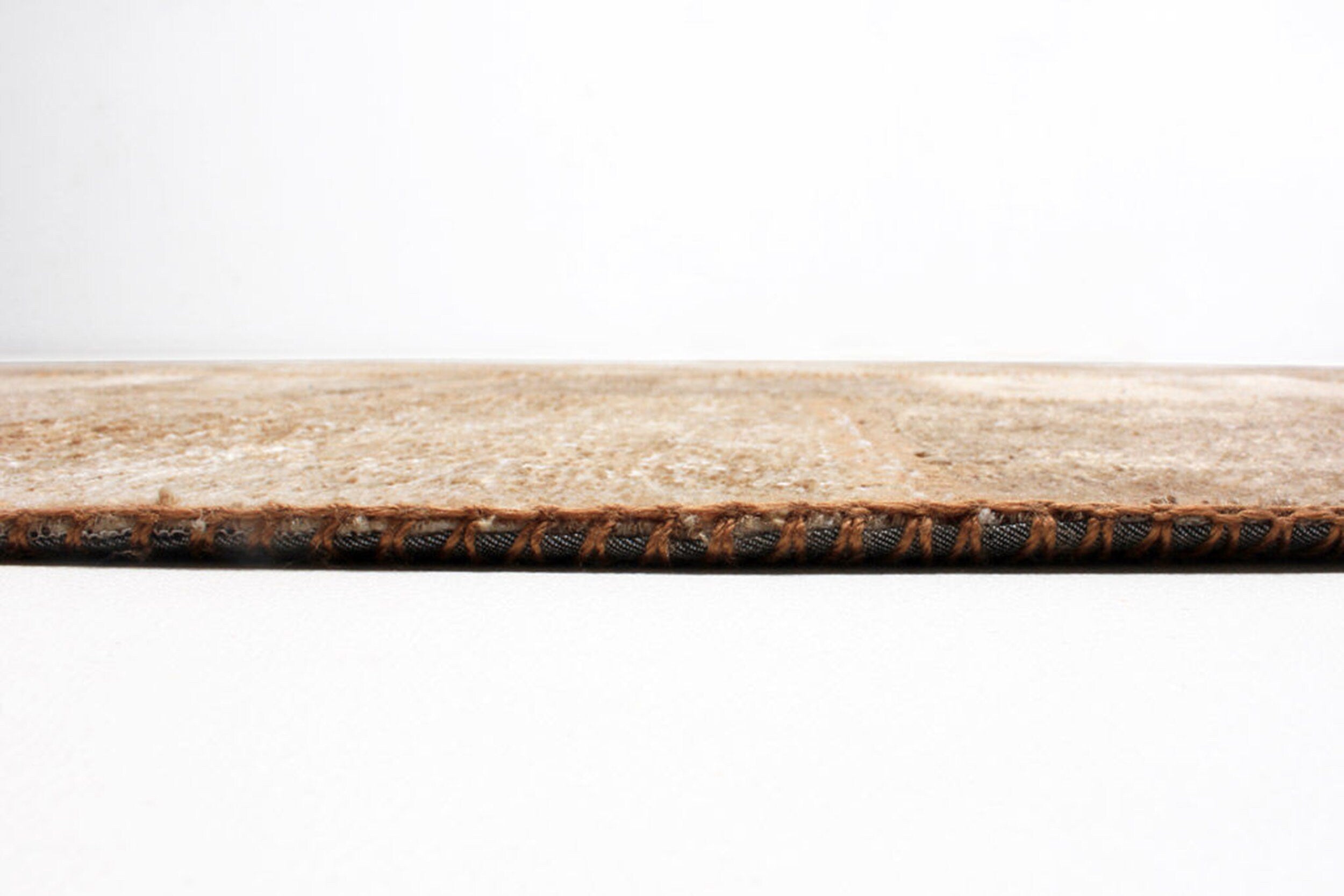 Albie Patchwork Light Brown Distressed Turkish Rug