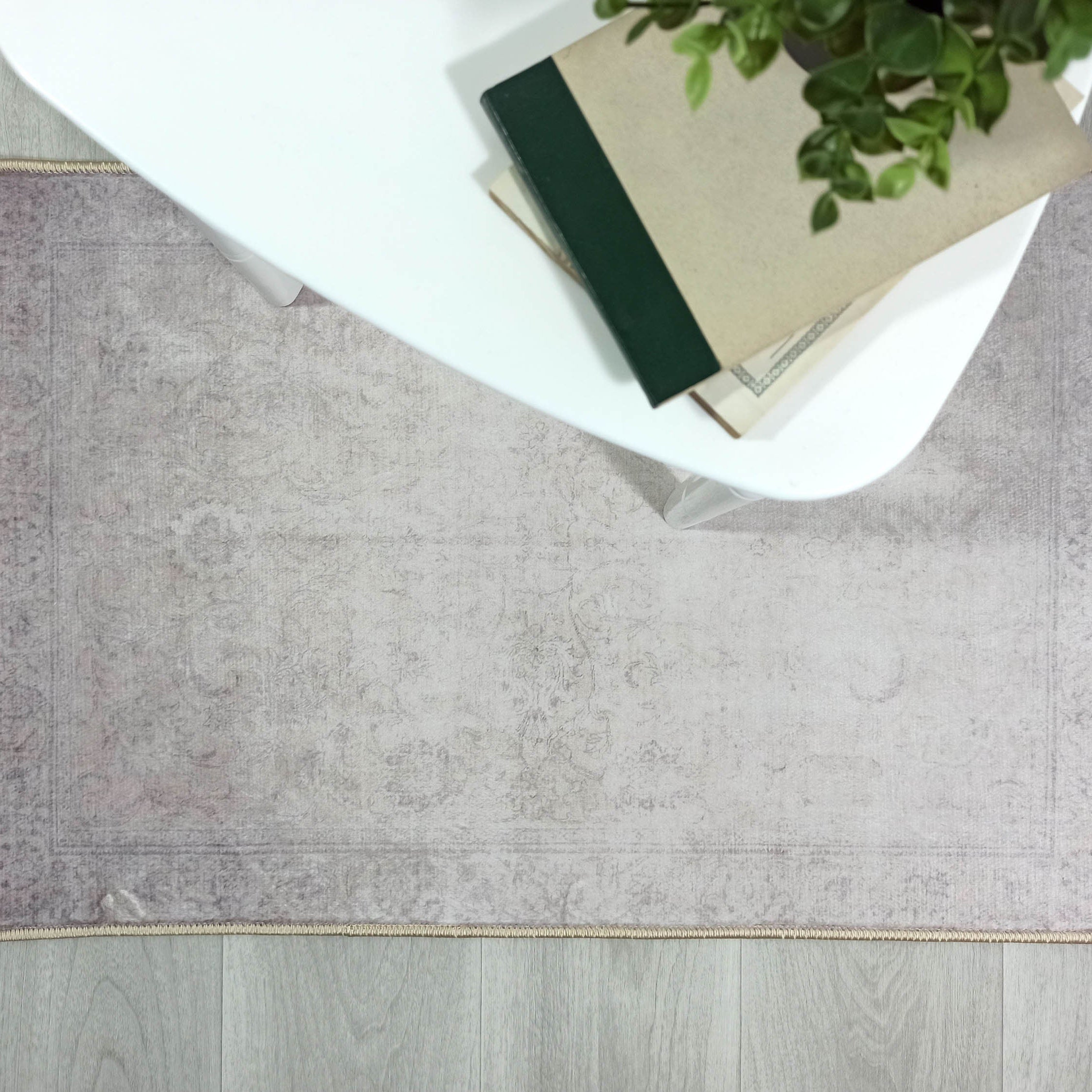 Bona Neutral Faded Pink Beige Blush Rug