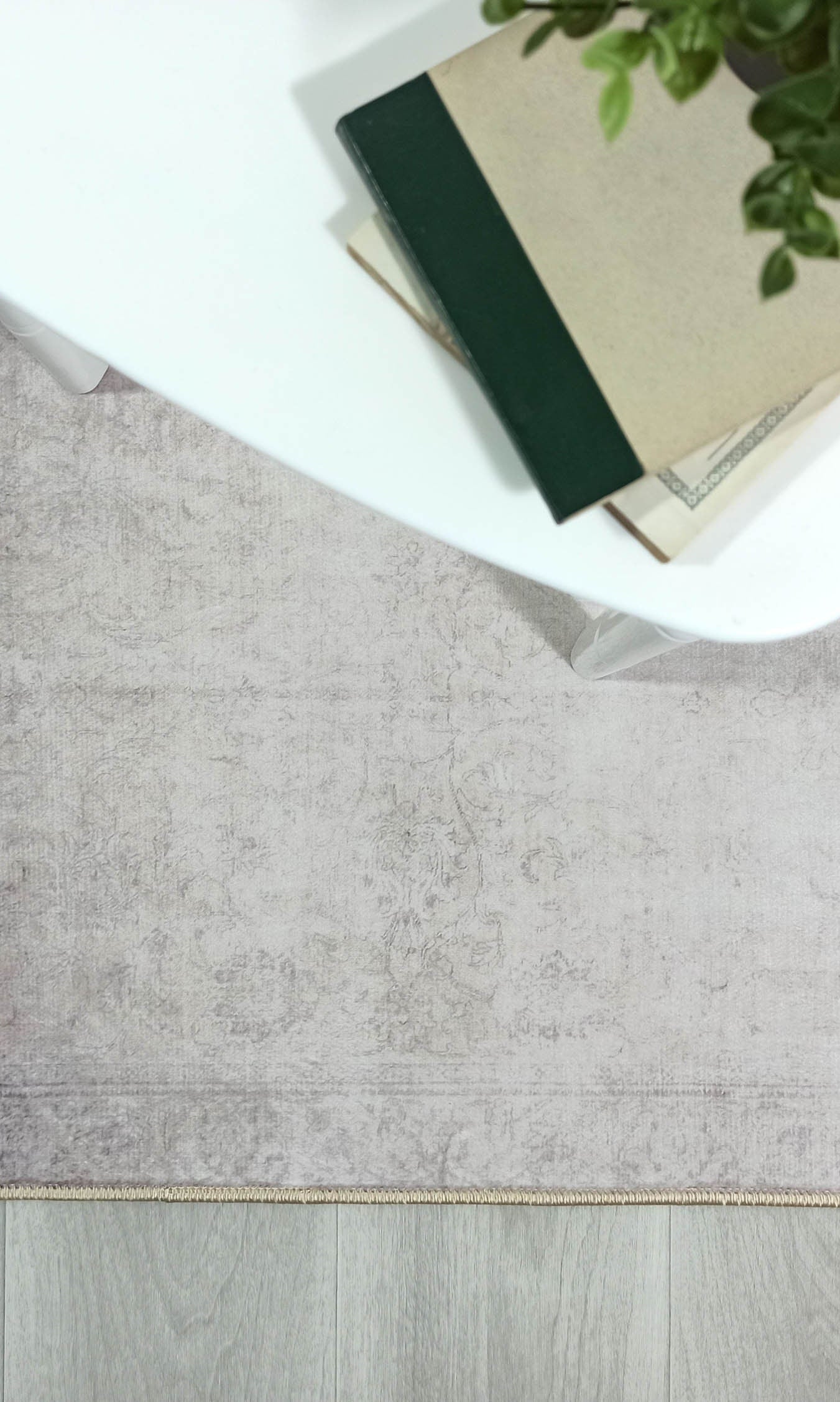 Bona Neutral Faded Pink Beige Blush Rug