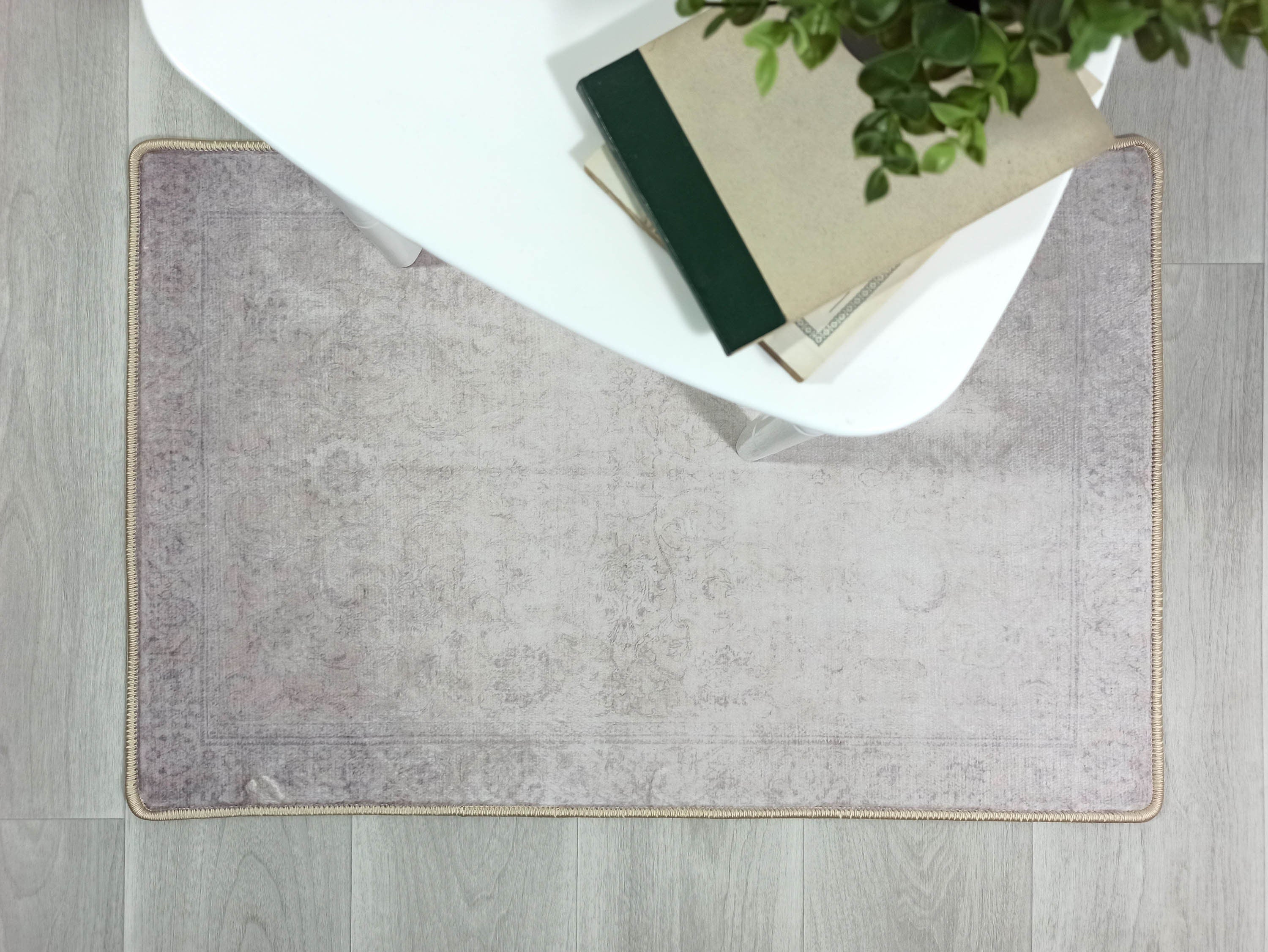 Bona Neutral Faded Pink Beige Blush Rug