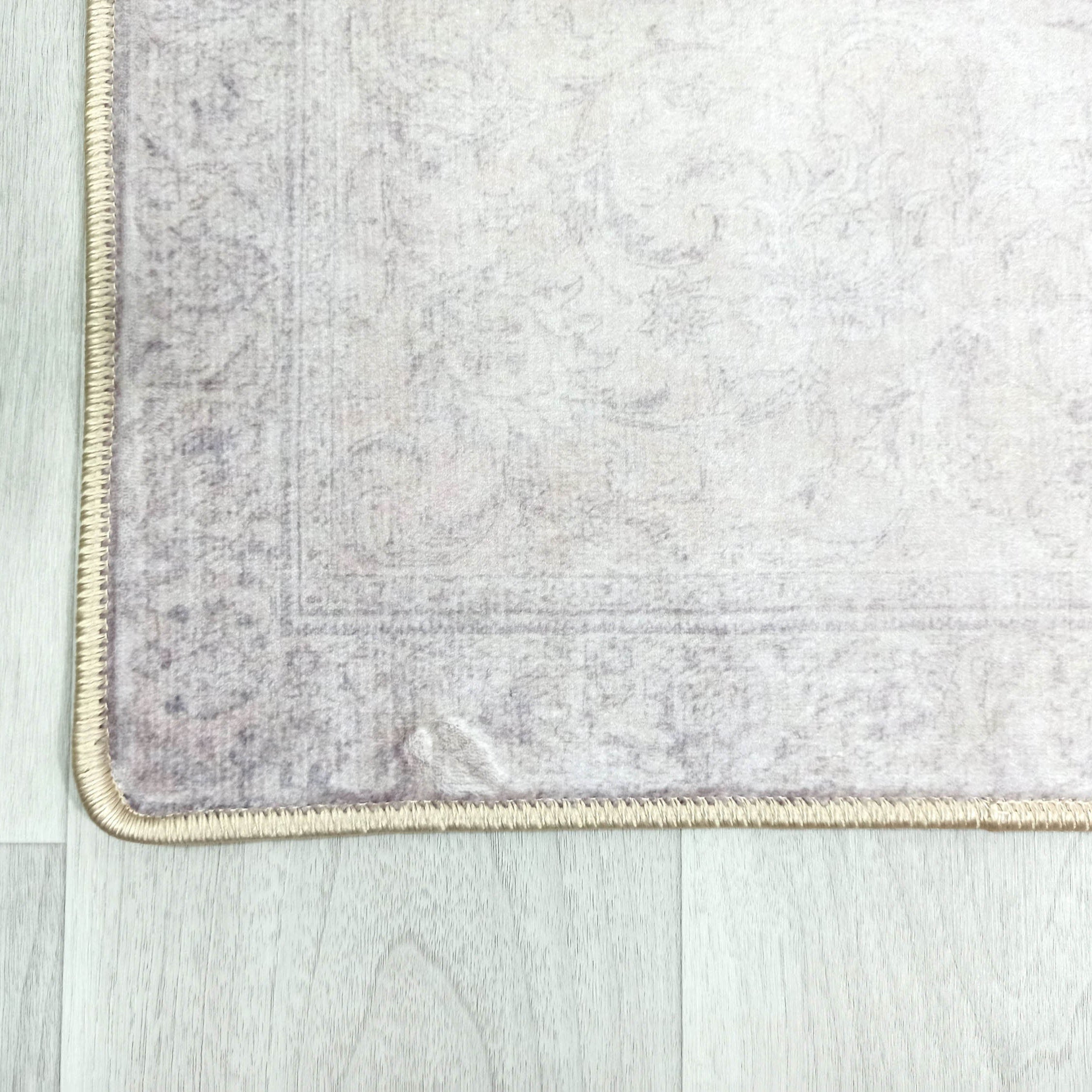 Bona Neutral Faded Pink Beige Blush Rug