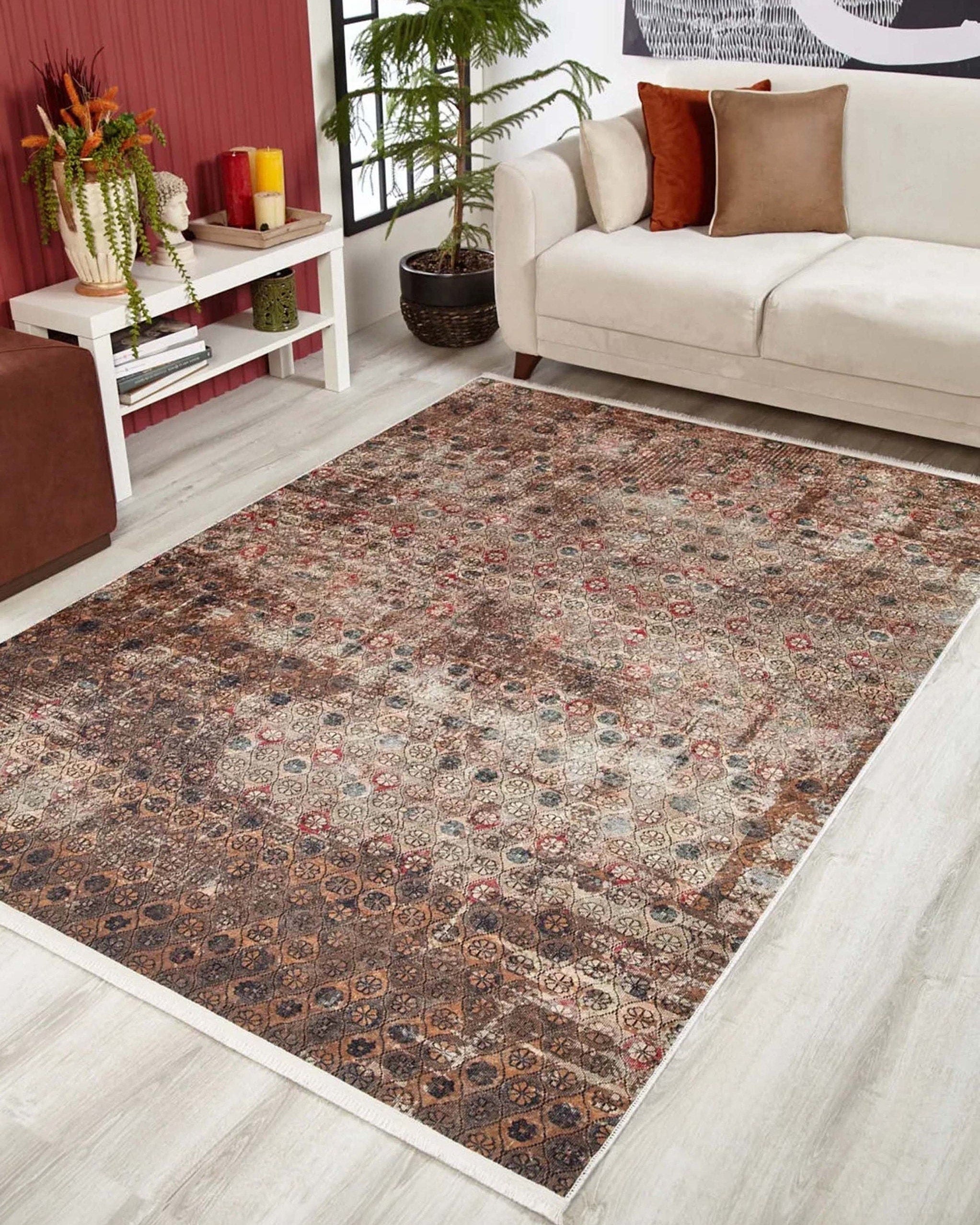 Bora Turkish Oushak Brown Rug