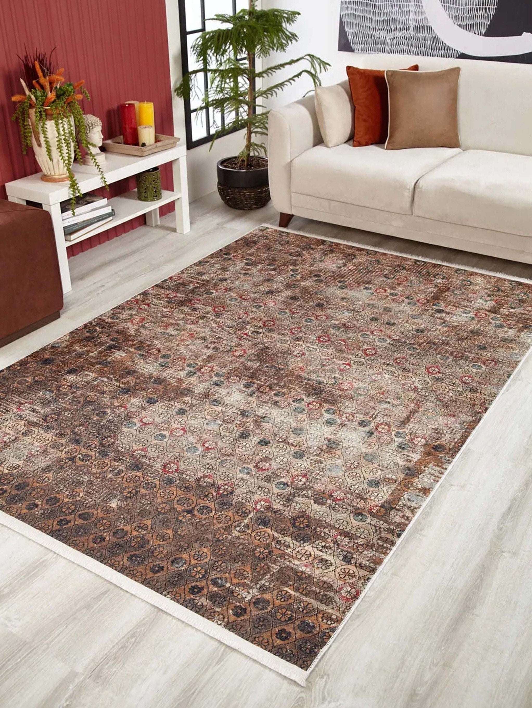 Bora Turkish Oushak Brown Rug