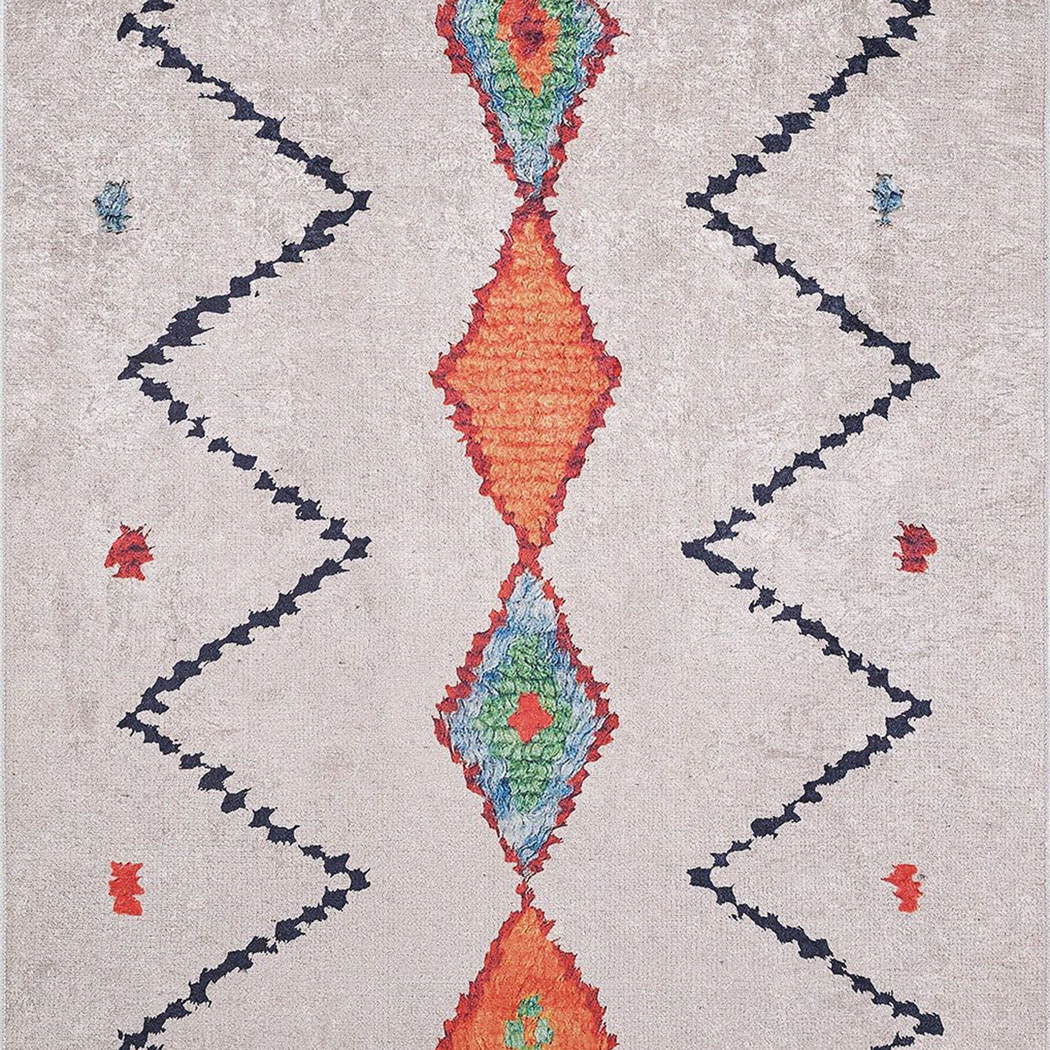 Borda Moroccan White Kilim Rug