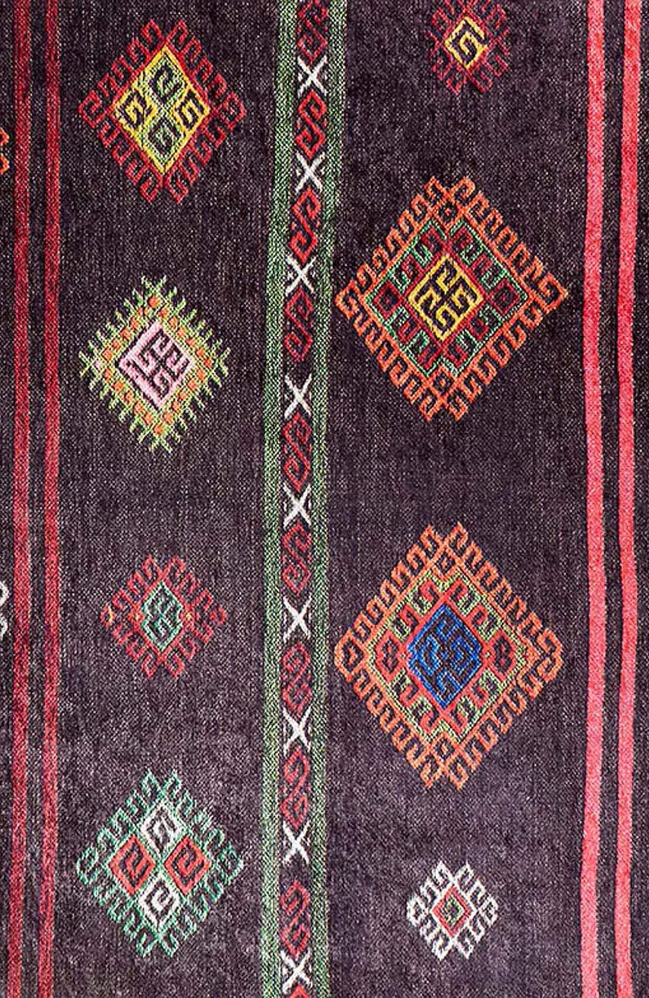 Bouni Dark Brown Turkish Kilim Rug