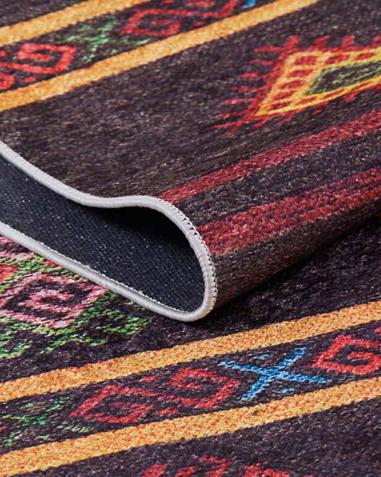 Bouni Dark Brown Turkish Kilim Rug