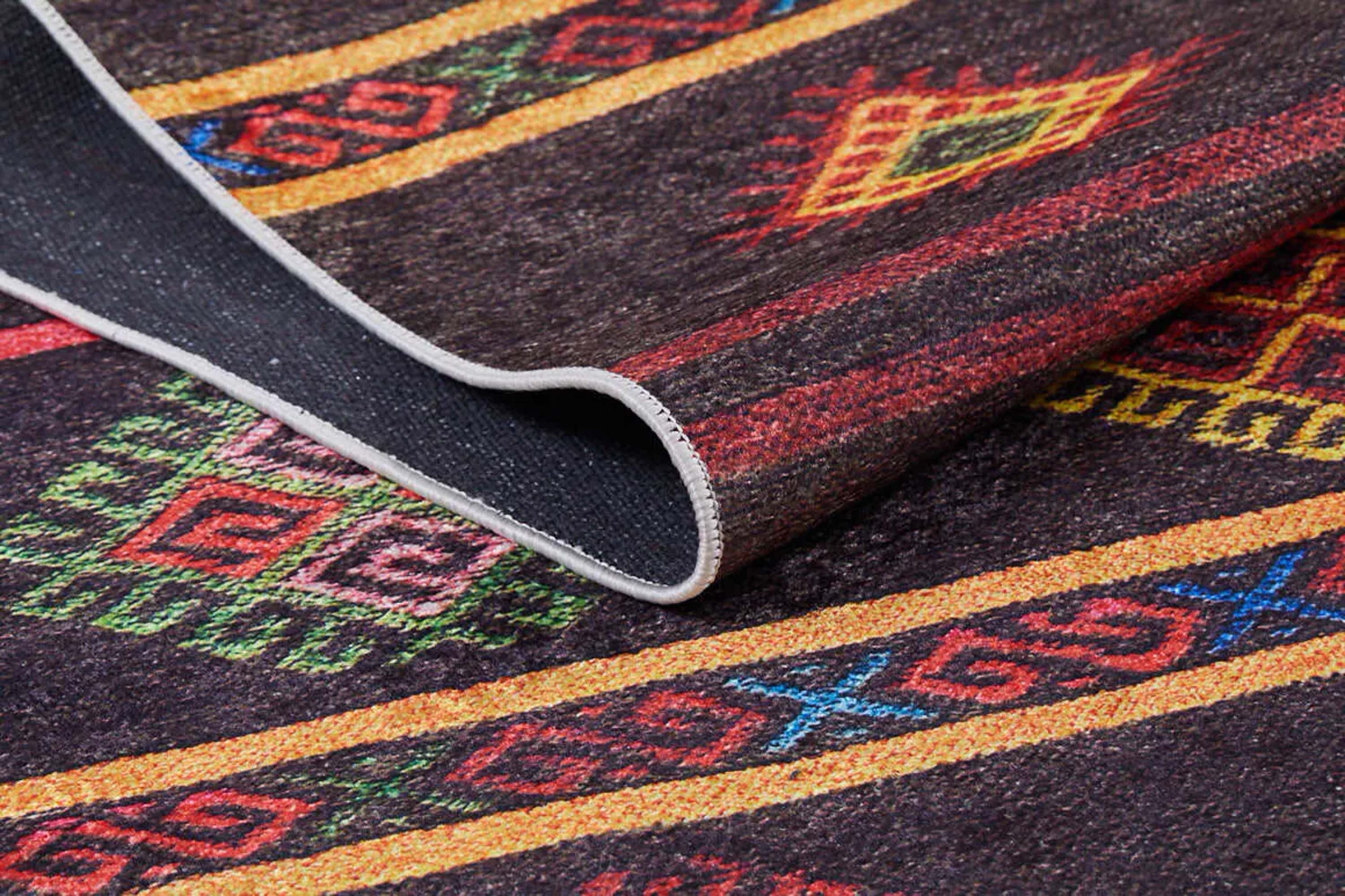 Bouni Dark Brown Turkish Kilim Rug