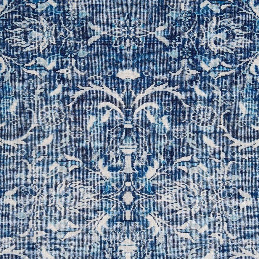 Bulud Rug Vintage Turkish Dark Blue Rug