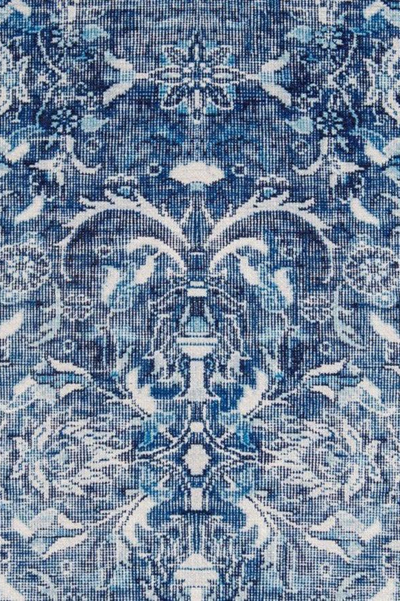 Bulud Rug Vintage Turkish Dark Blue Rug