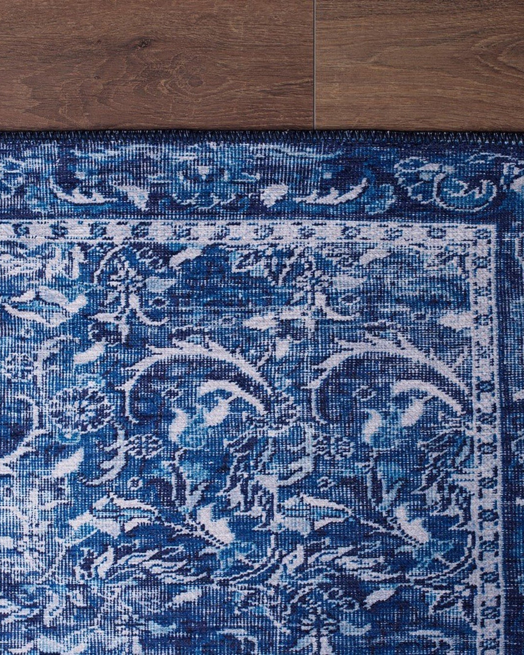 Bulud Rug Vintage Turkish Dark Blue Rug