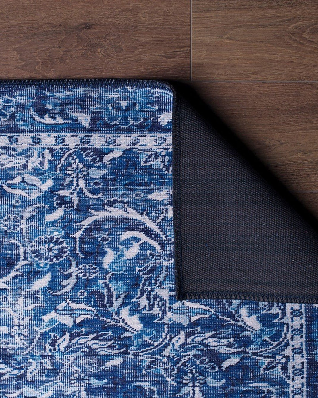 Bulud Rug Vintage Turkish Dark Blue Rug