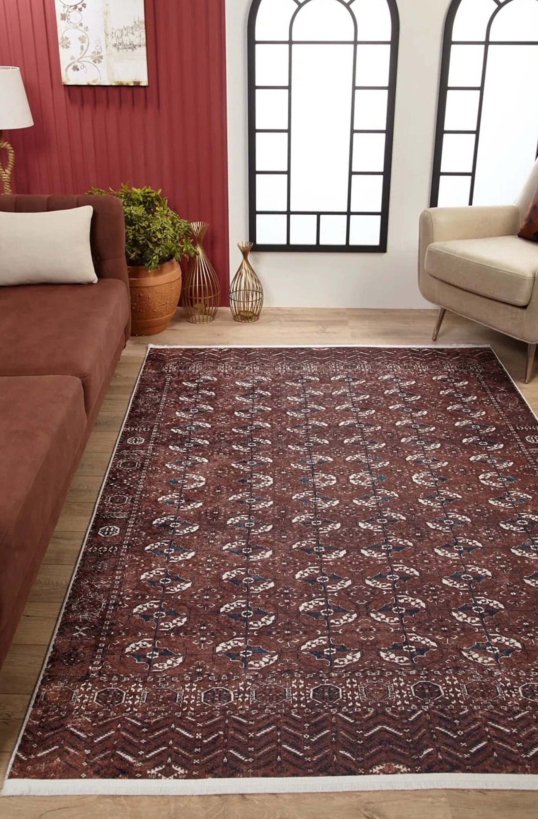Bura Brown Bokhara Afghan Rug