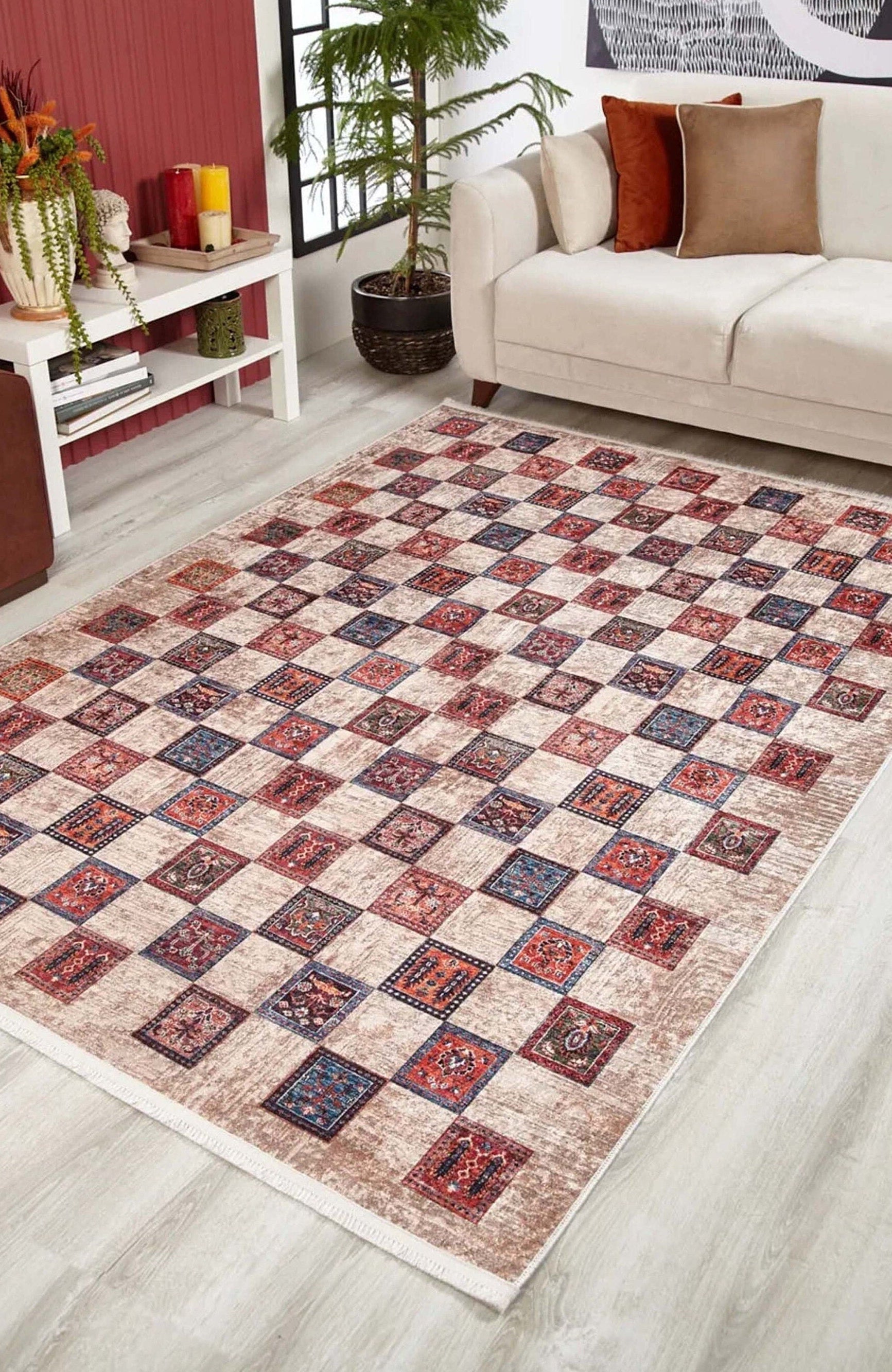 Cana Turkish Beige Blush & Gray Rug.