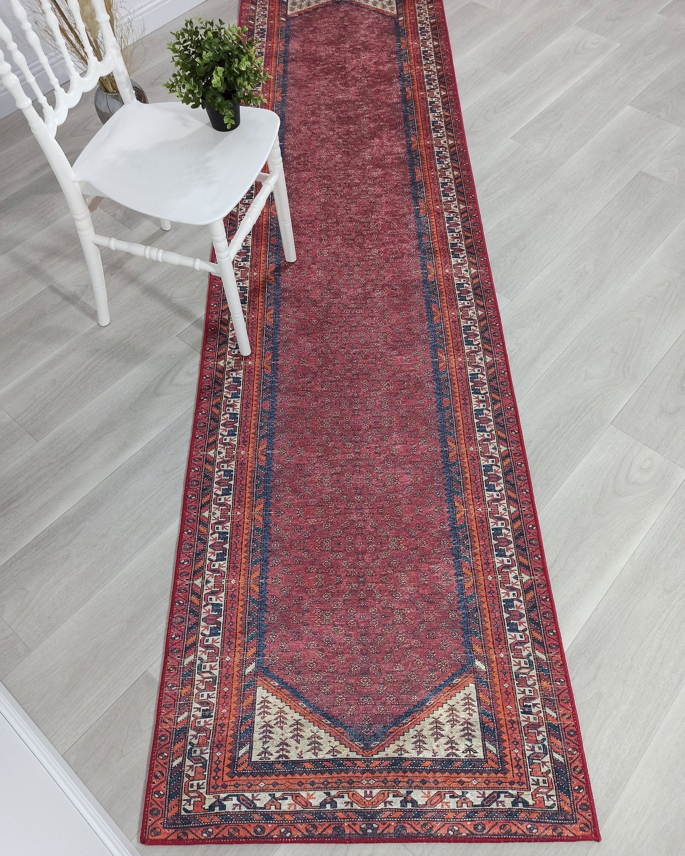 Cheka Turkish Red Beige Runner