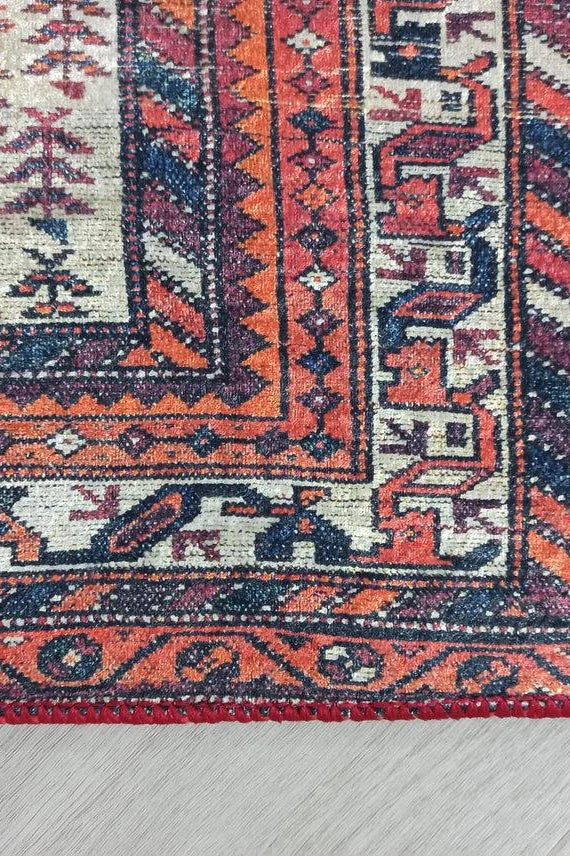 Cheka Turkish Red Beige Runner