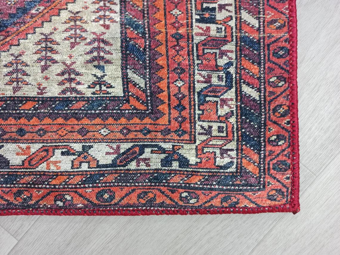 Cheka Turkish Red Beige Runner