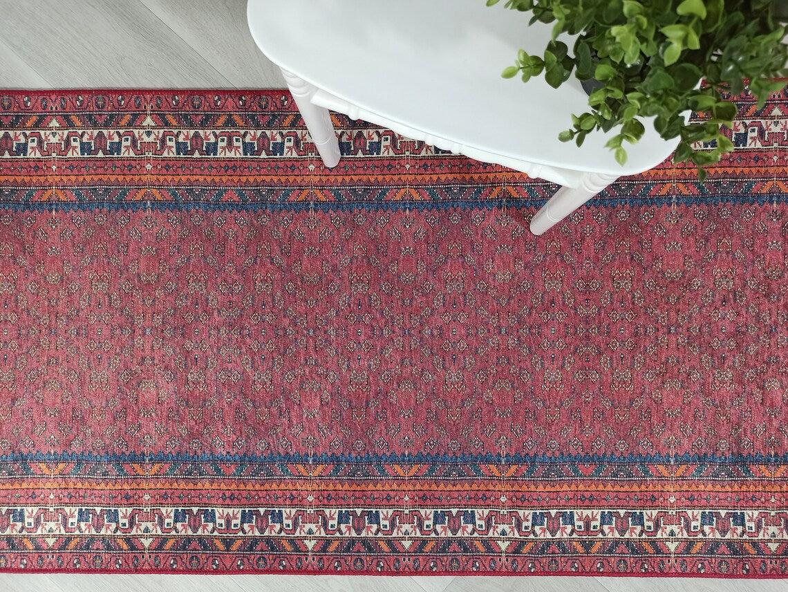Cheka Turkish Red Beige Runner