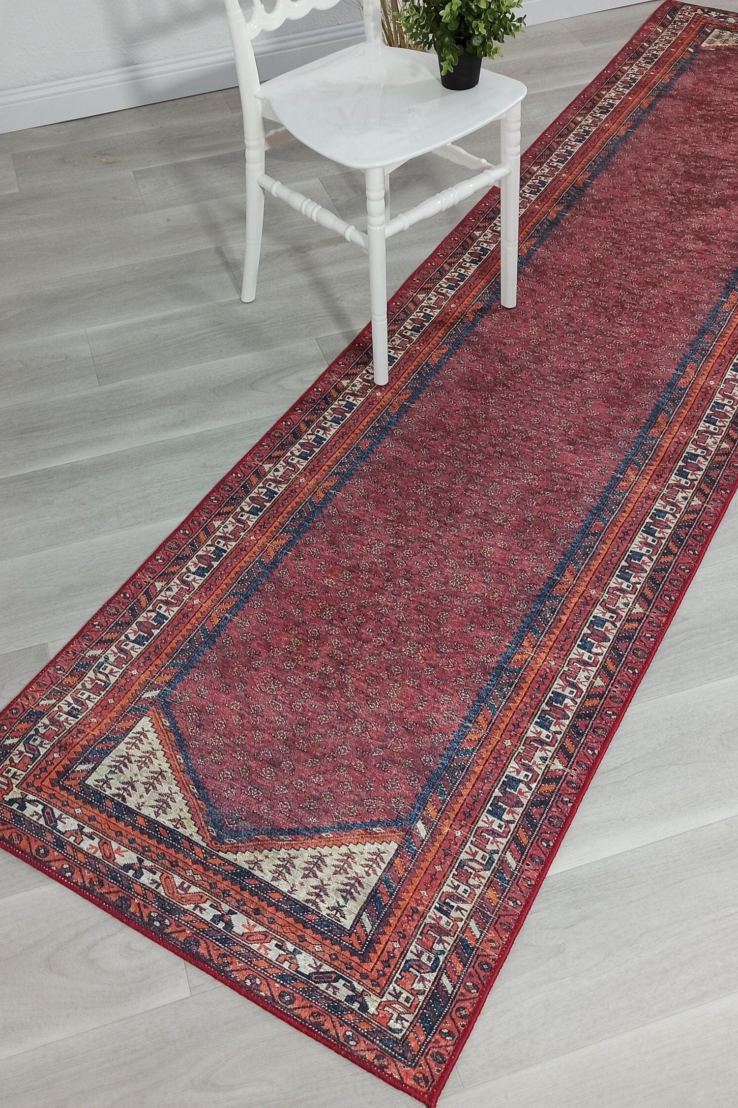 Cheka Turkish Red Beige Runner